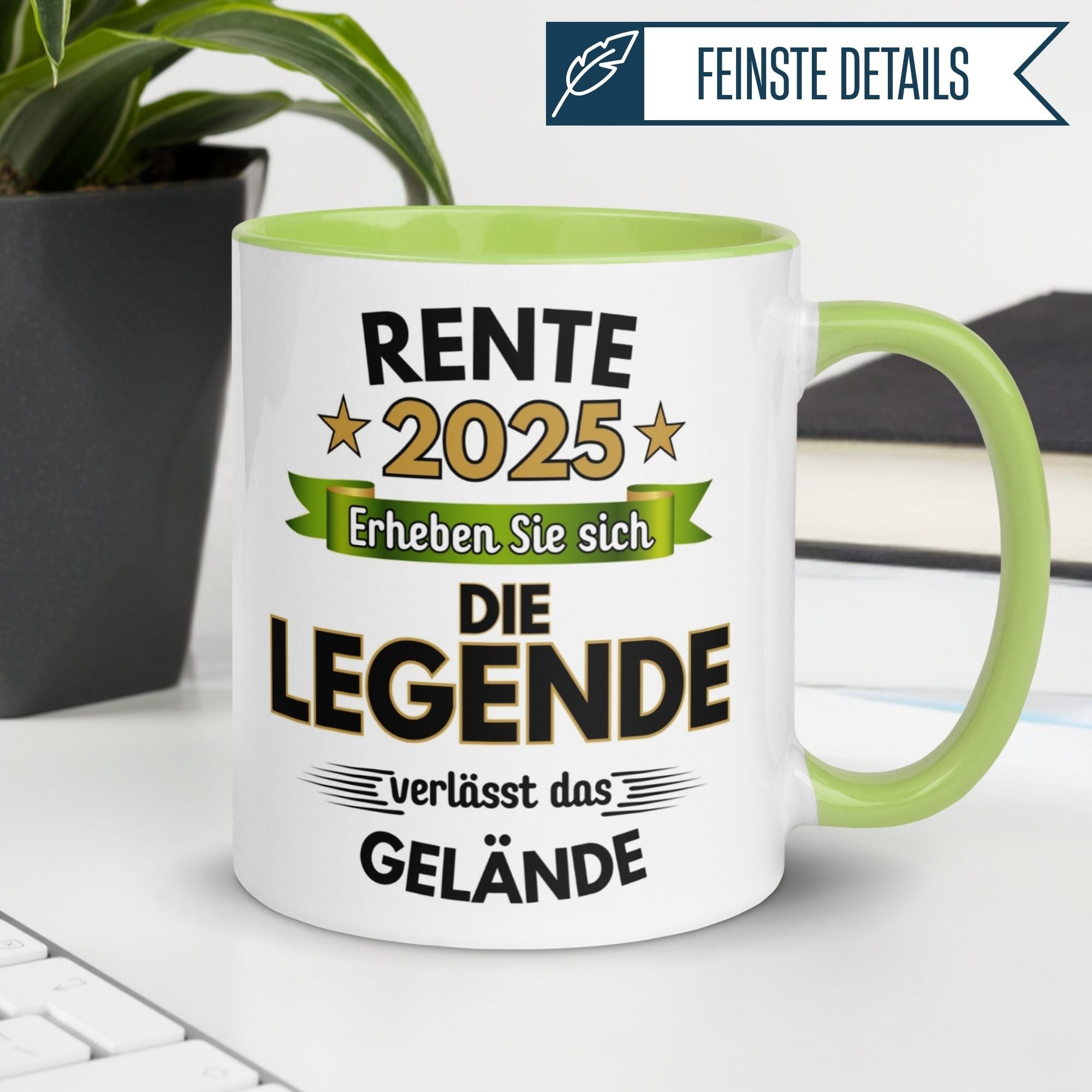 Tasse Rente | Pension & Renteneintritt | Rente 2025 - Die Legende verlässt das Gelände