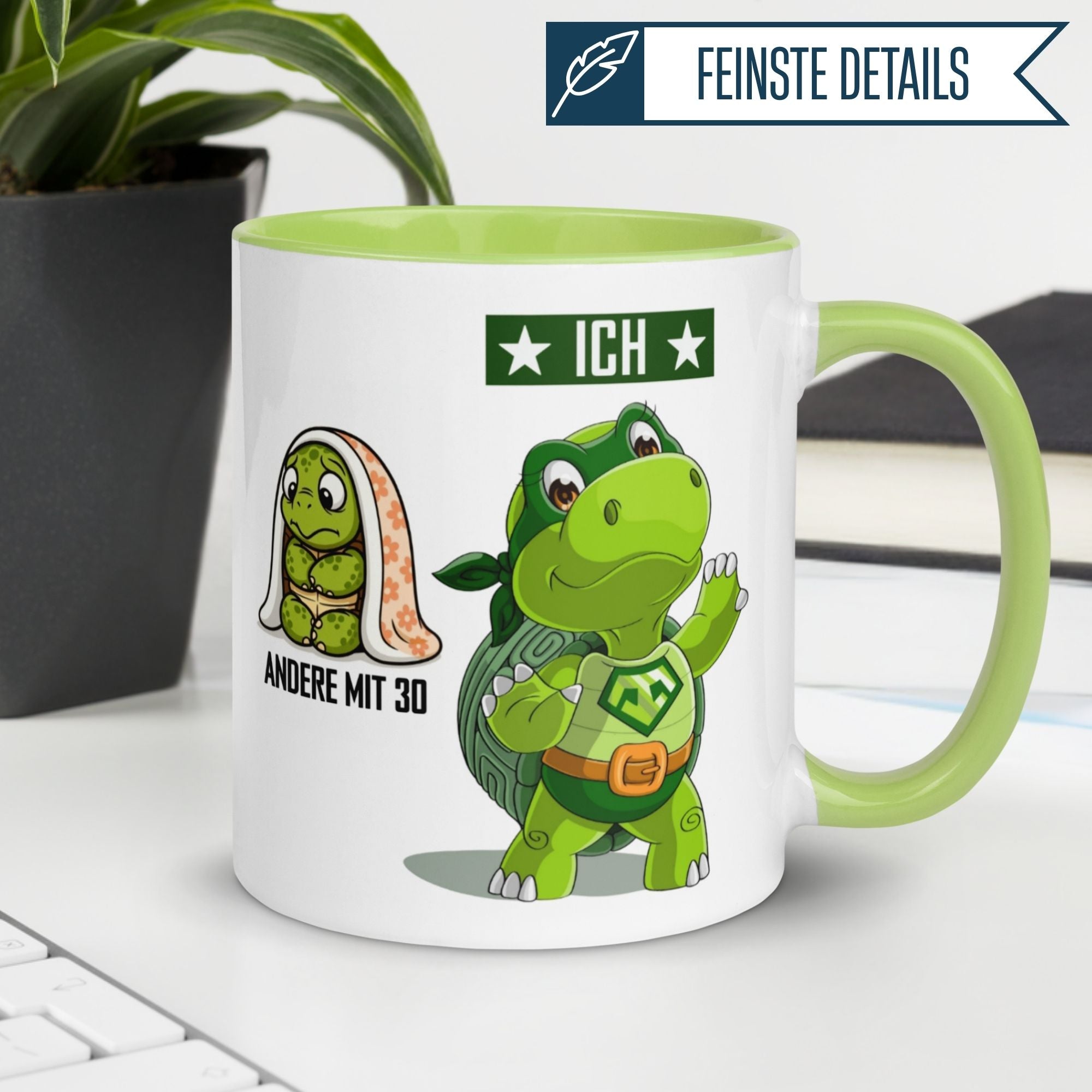 Momentals® Tasse 30. Geburtstag | Schildkröte & Spruch | Andere mit 30 und Ich