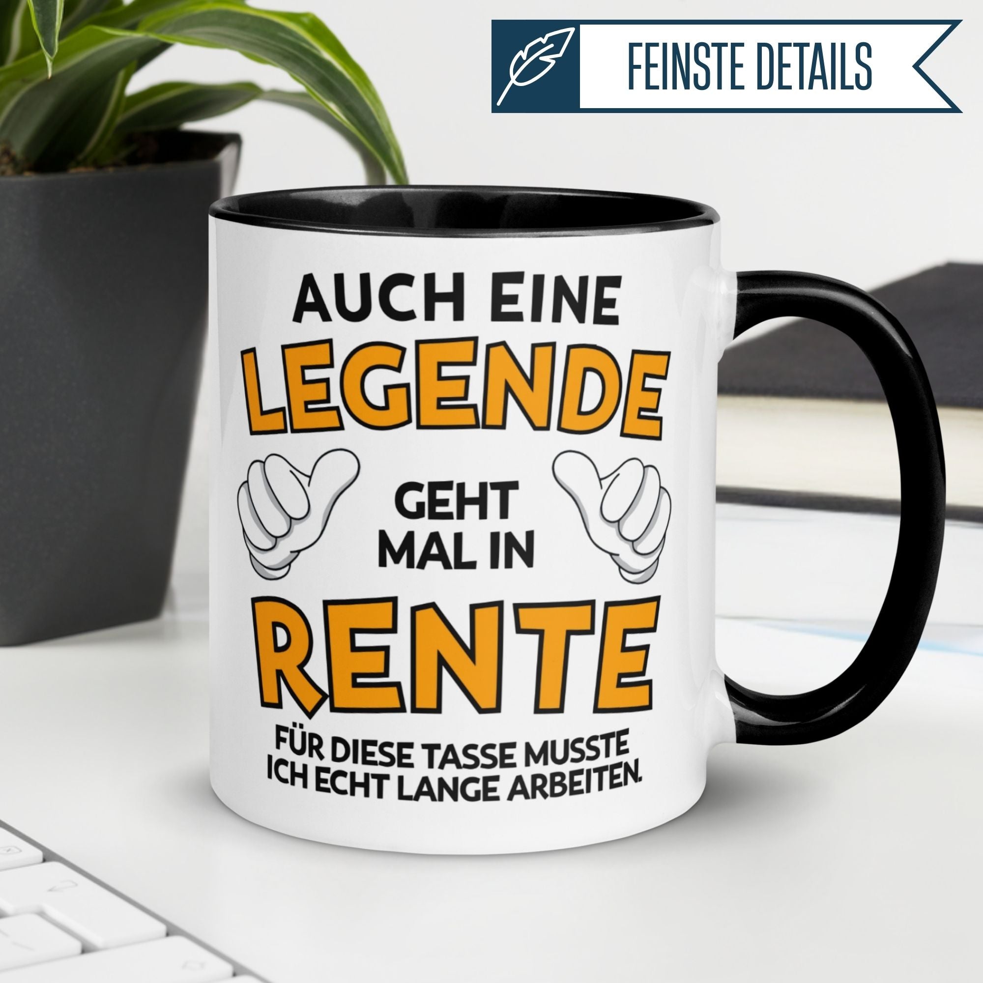 Tasse Rentner – „Auch eine Legende geht mal in Rente“ – Geschenk Rente Mann