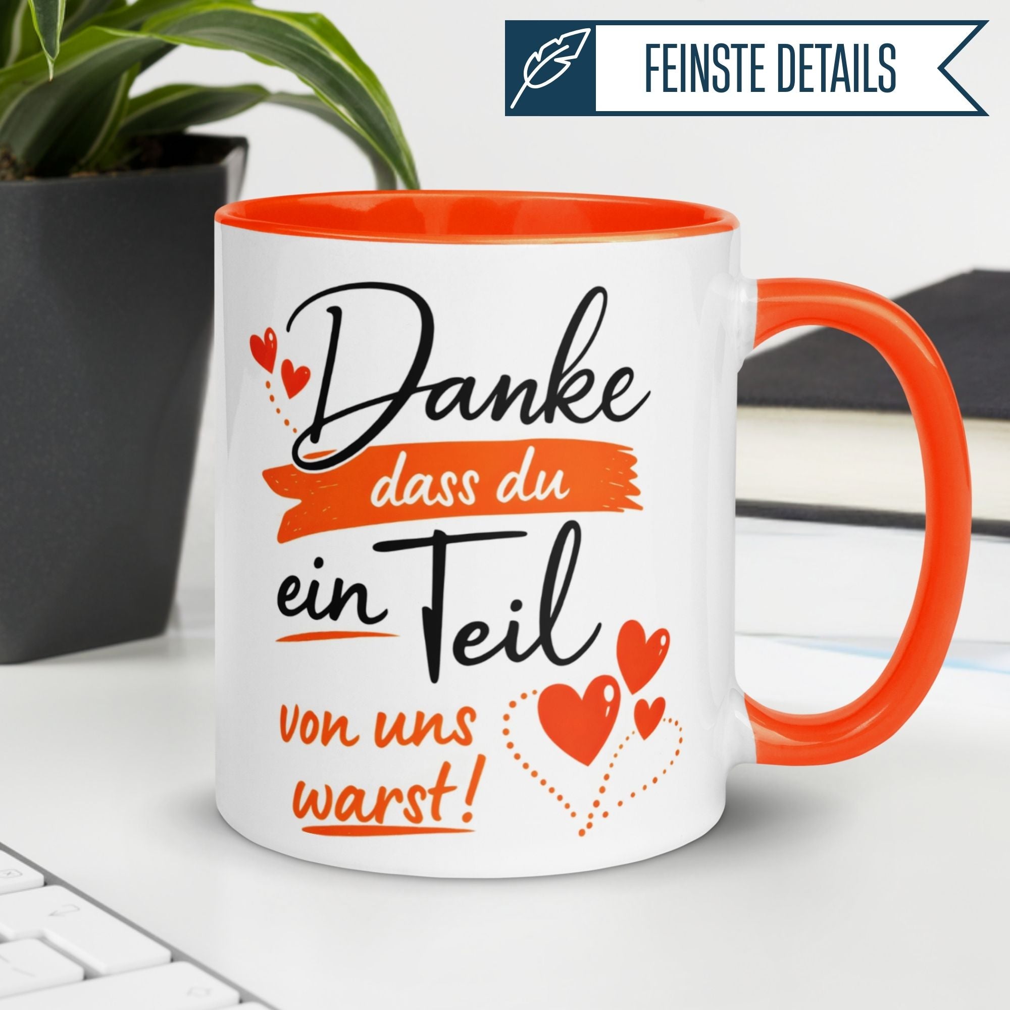 Abschied Tasse | Kollegin & Kollege | Danke dass du ein Teil von uns warst