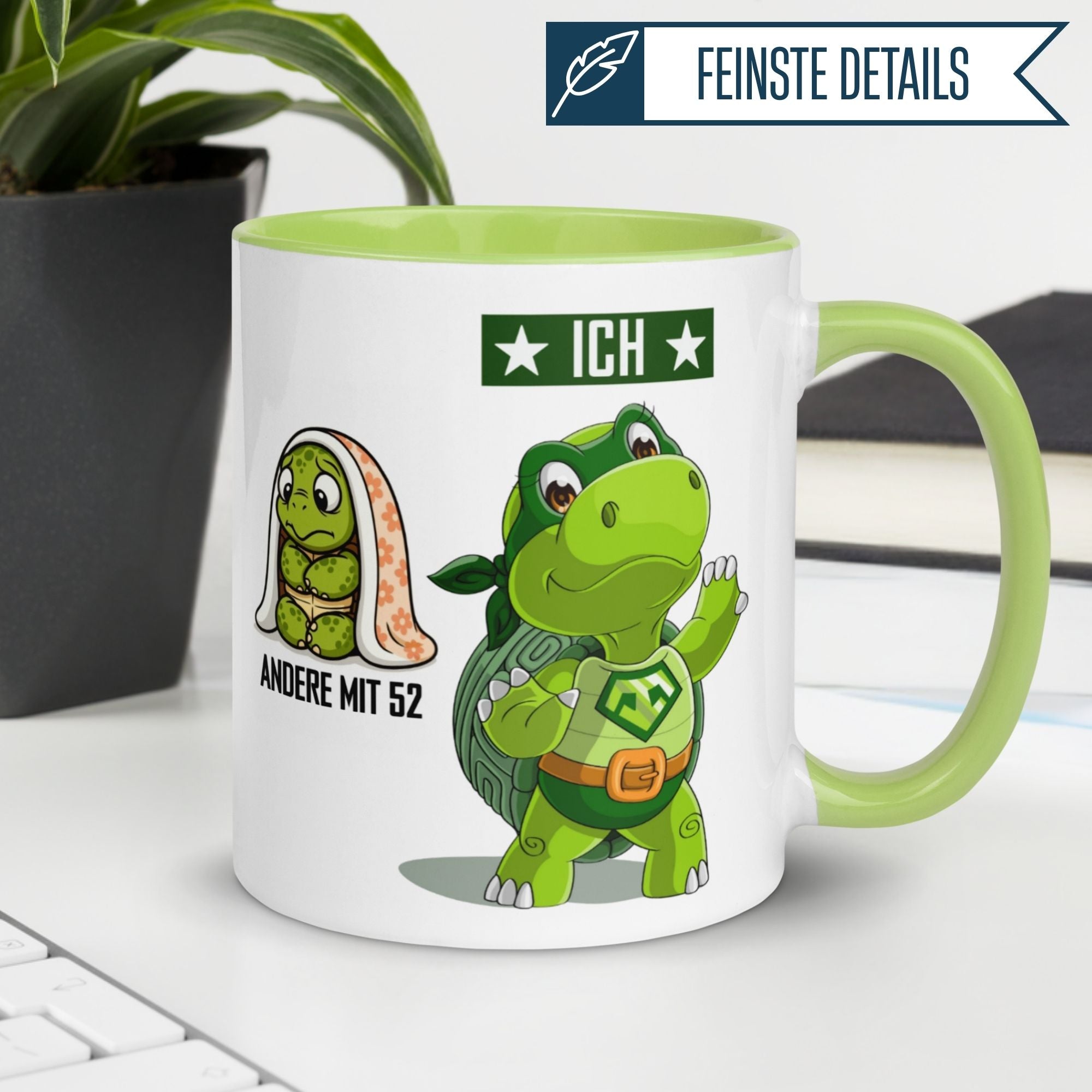Momentals® Tasse 52. Geburtstag | Schildkröte & Spruch | Andere mit 52 und Ich