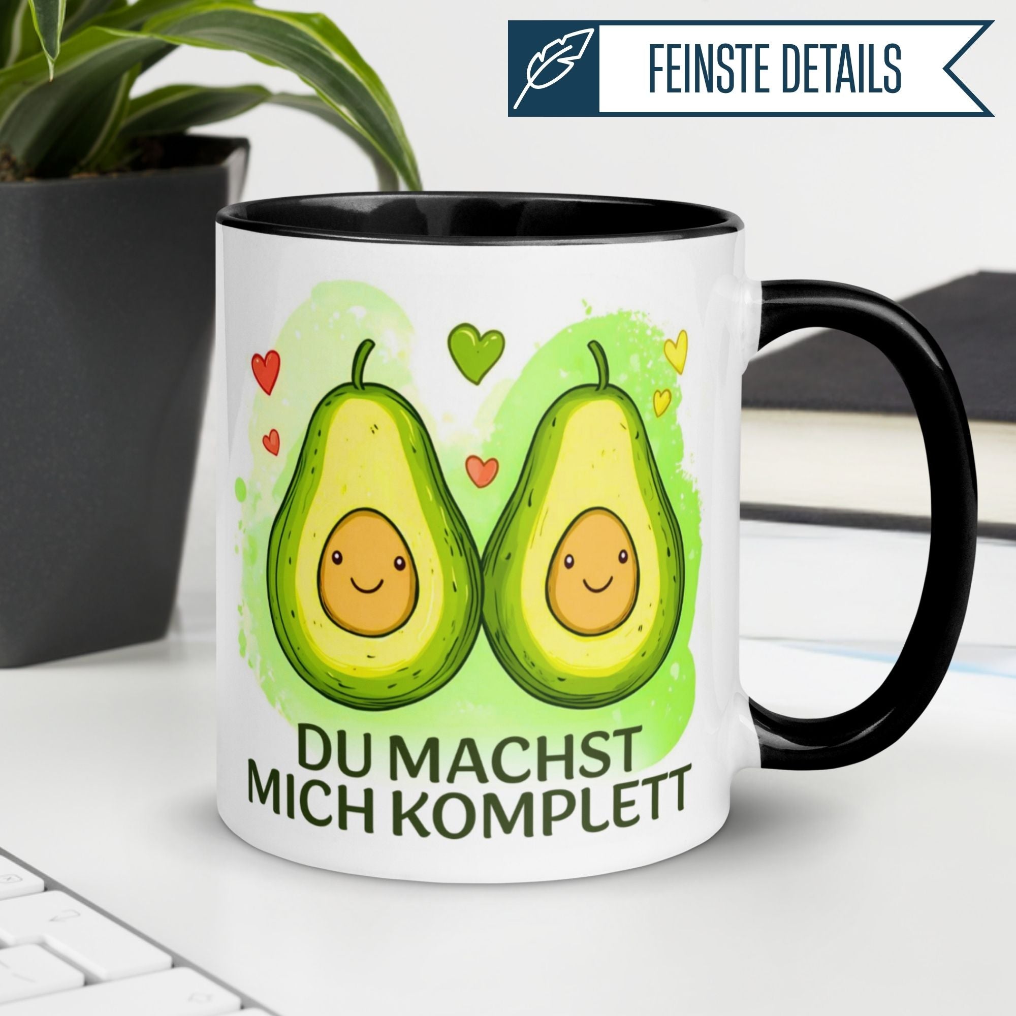 Momentals® Tasse Liebe | Avocado & Herz | Du machst mich komplett