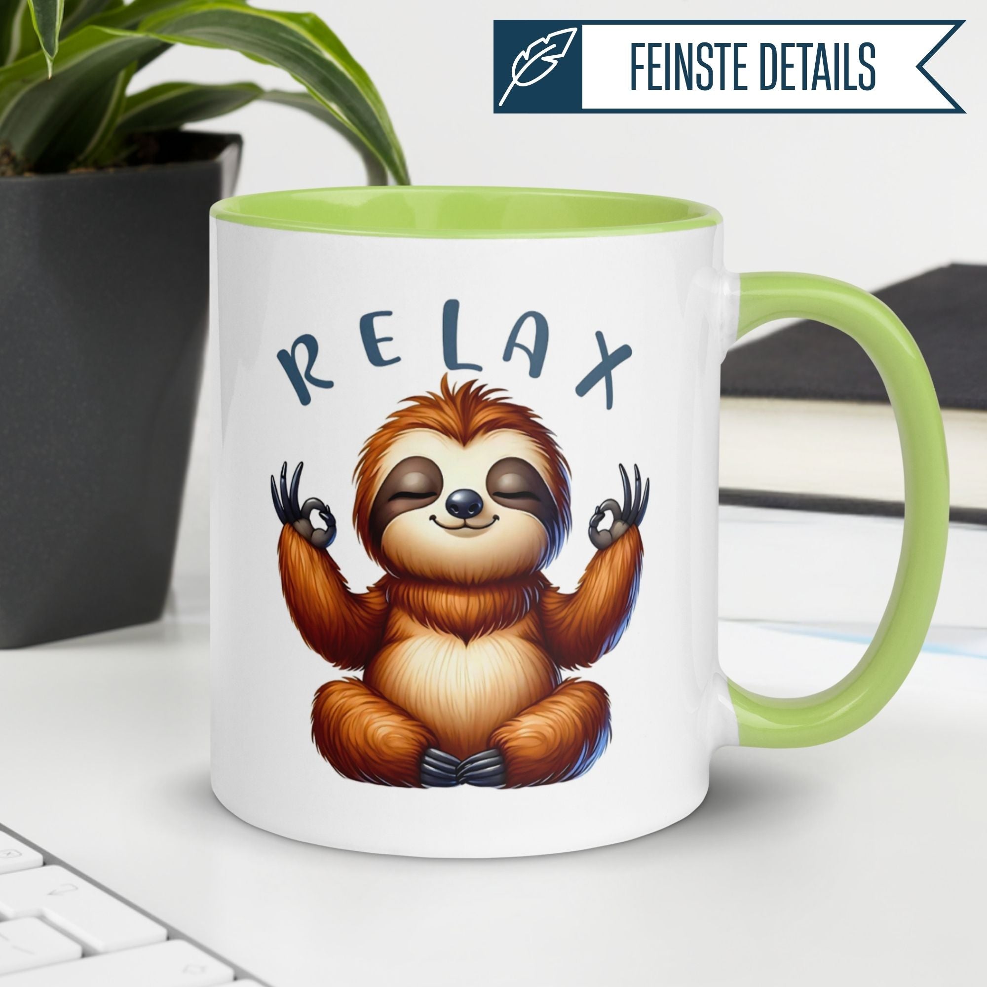 Momentals® Tasse | Faultier & Motiv | Entspanntes Relax