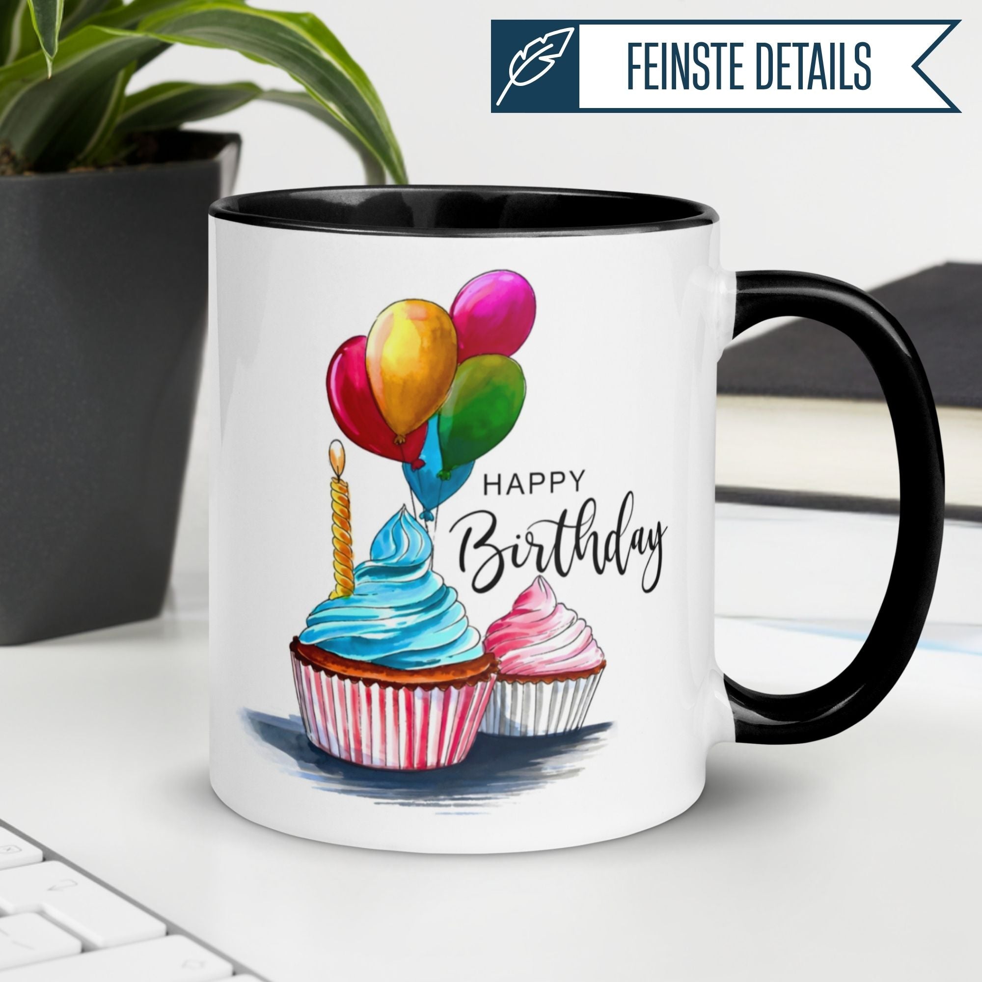 Geburtstag Tasse | Happy Birthday – Cupcakes & Ballons