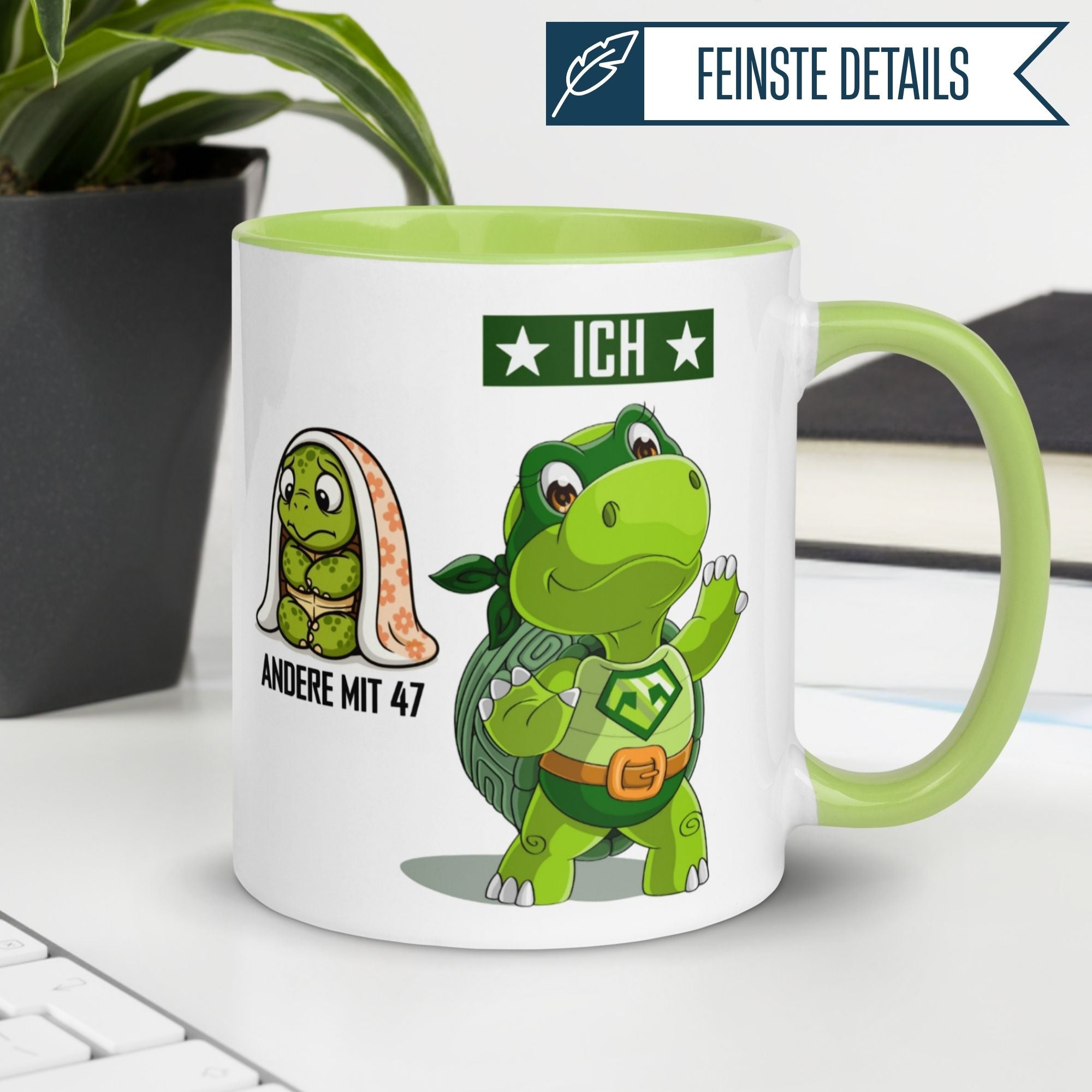 Momentals® Tasse 47. Geburtstag | Schildkröte & Spruch | Andere mit 47 und Ich