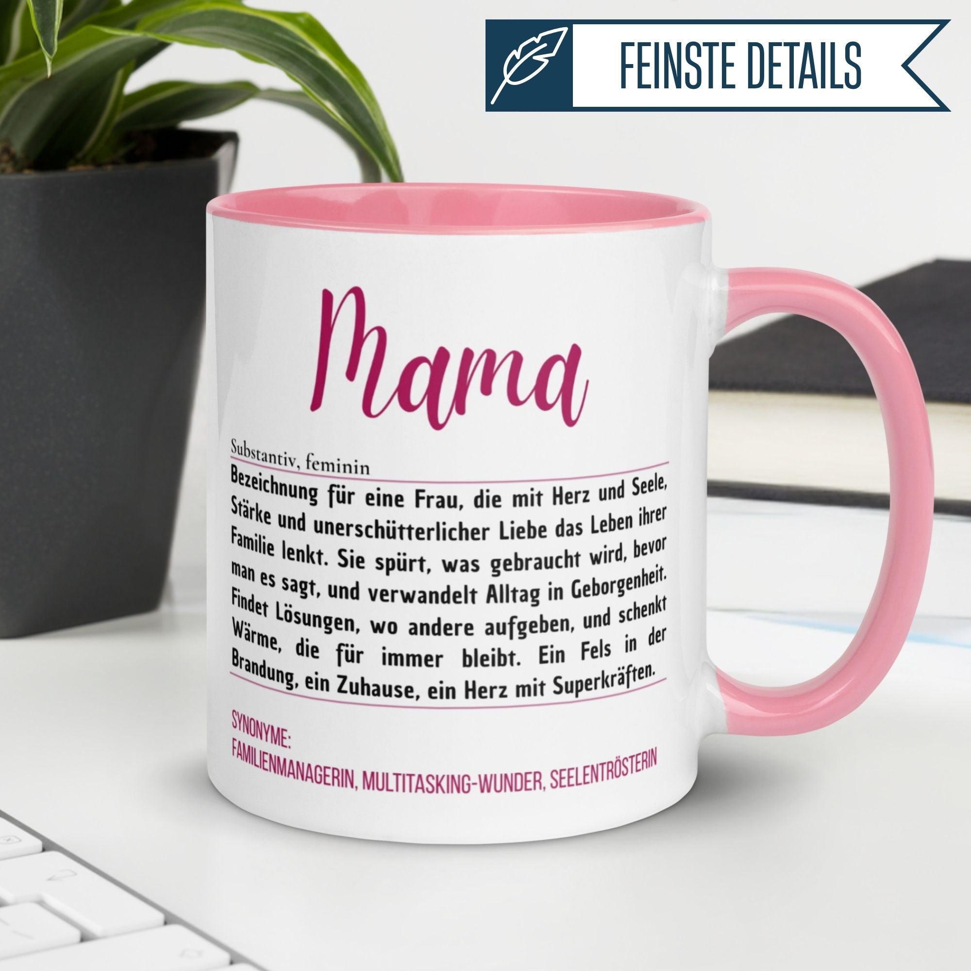 Mama Geschenk Tasse | Mama Definition – Herz mit Superkräften