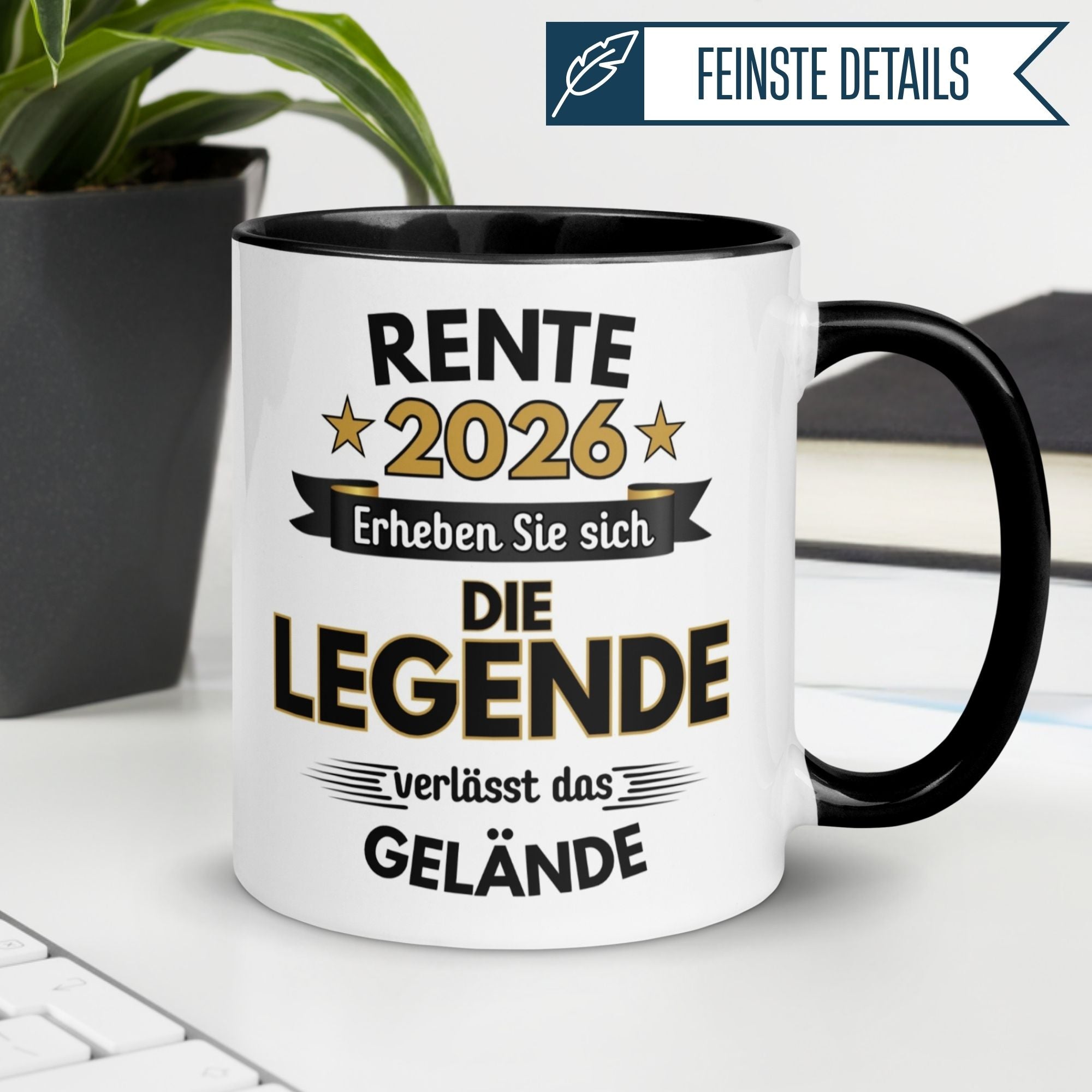 Tasse Rente – „Legende verlässt Gelände“ – Geschenk Renteneintritt Männer Frauen
