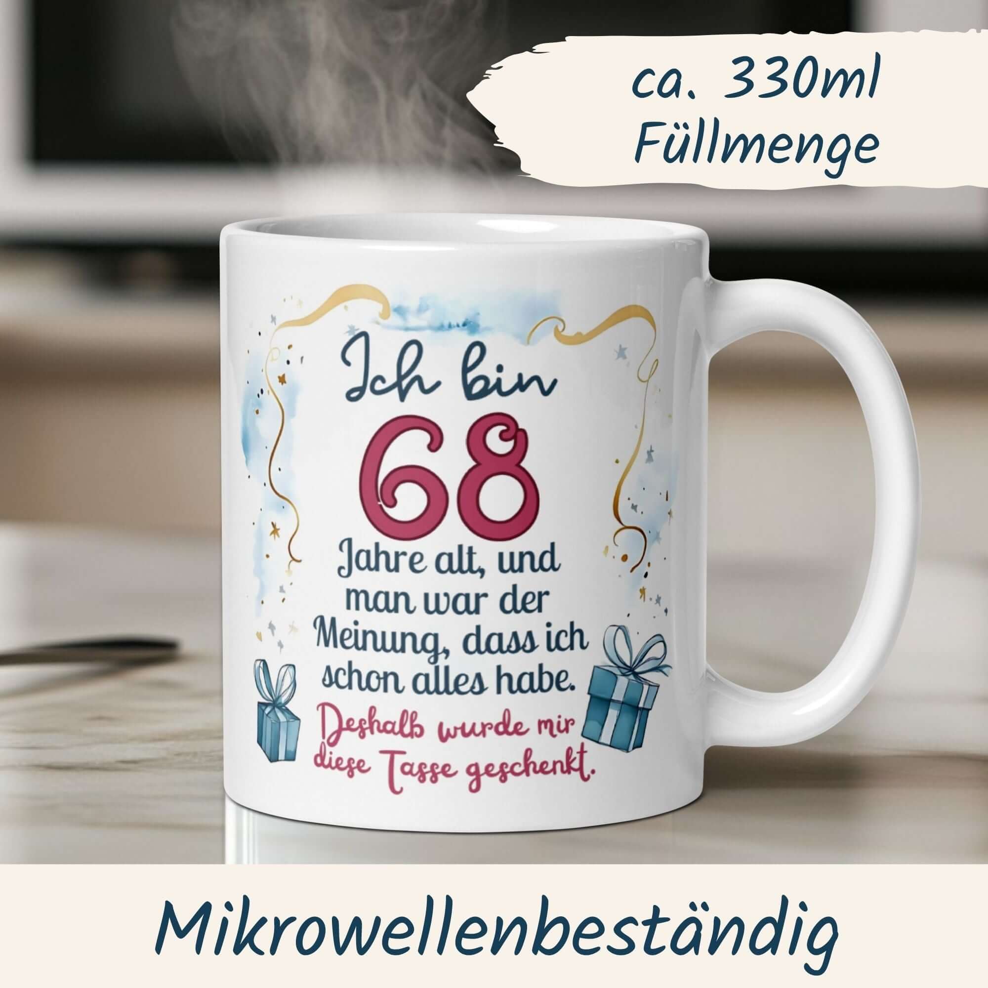 Momentals® Tasse 68. Geburtstag | Humorvoll & Spruch | Man war der Meinung ich hab schon alles • Momentals