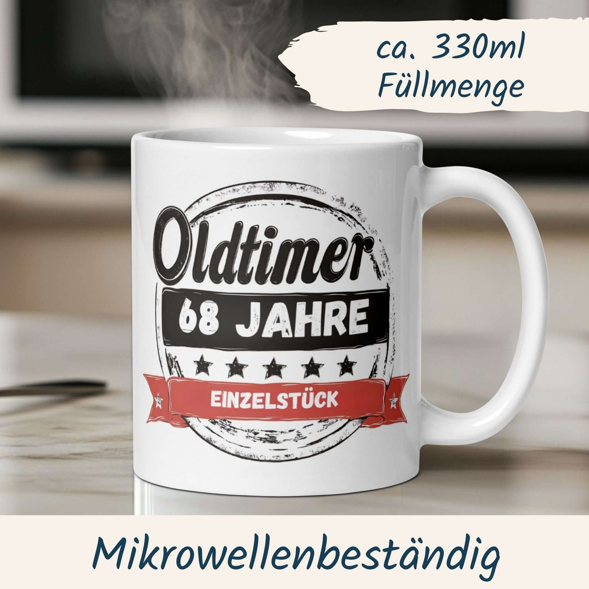 Momentals® Tasse 68. Geburtstag | Vintage & Spruch | Oldtimer 68 Jahre - Einzelstück • Momentals
