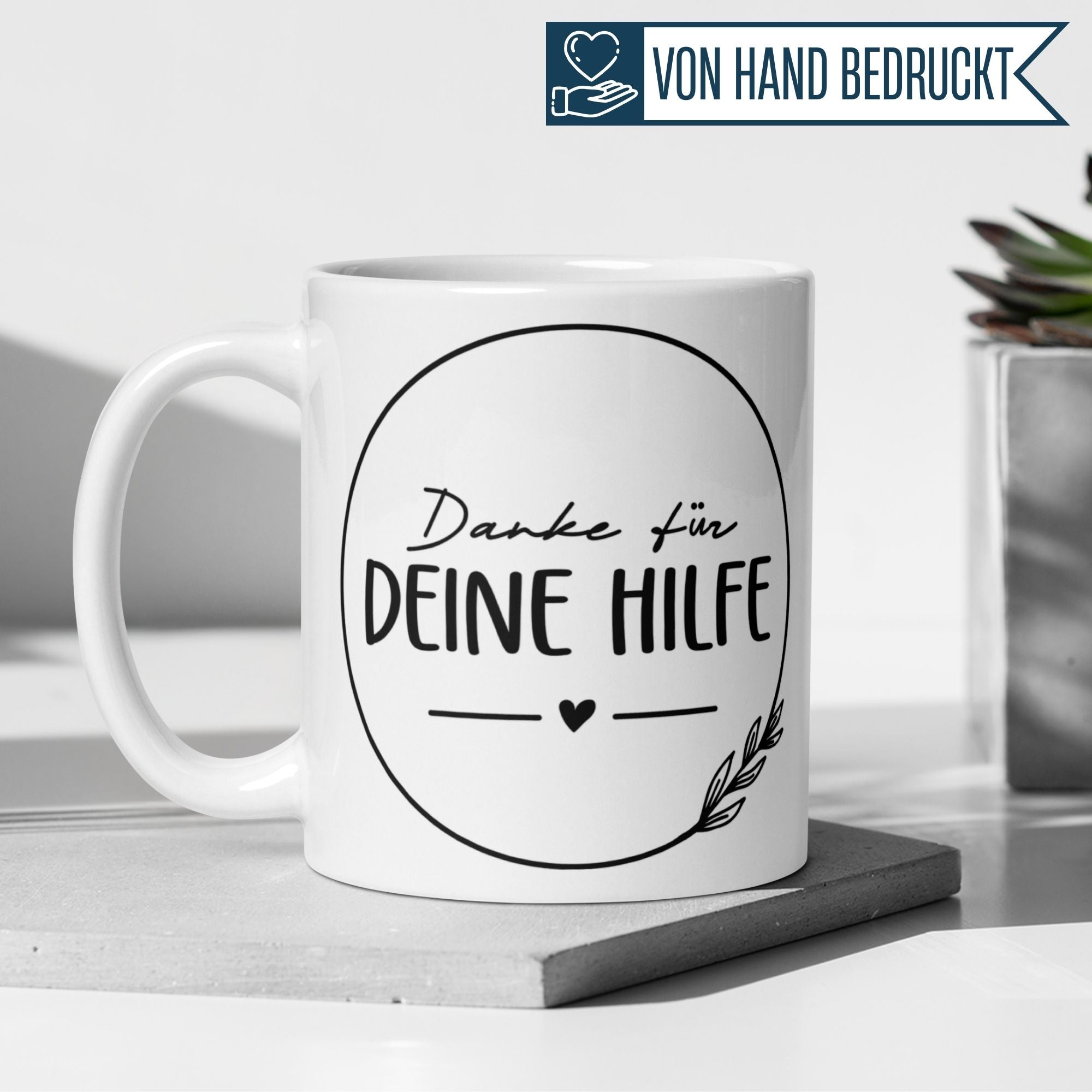 Momentals® Tasse Dankeschön | Herz & Spruch | Danke für deine Hilfe • Momentals