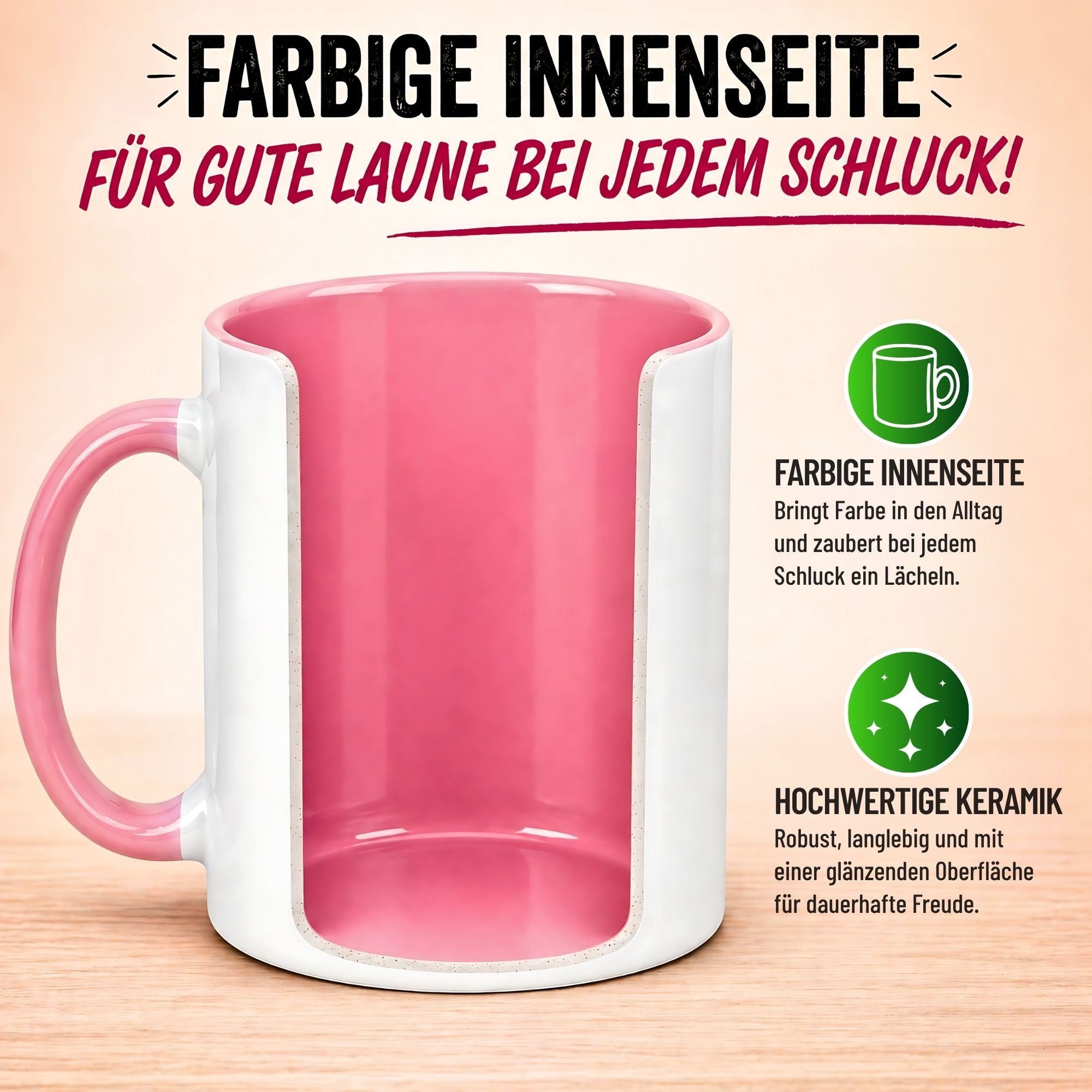 Tasse Mama – „Die Mama hat immer Recht“ – Geschenk Becher Geburtstag/Muttertag