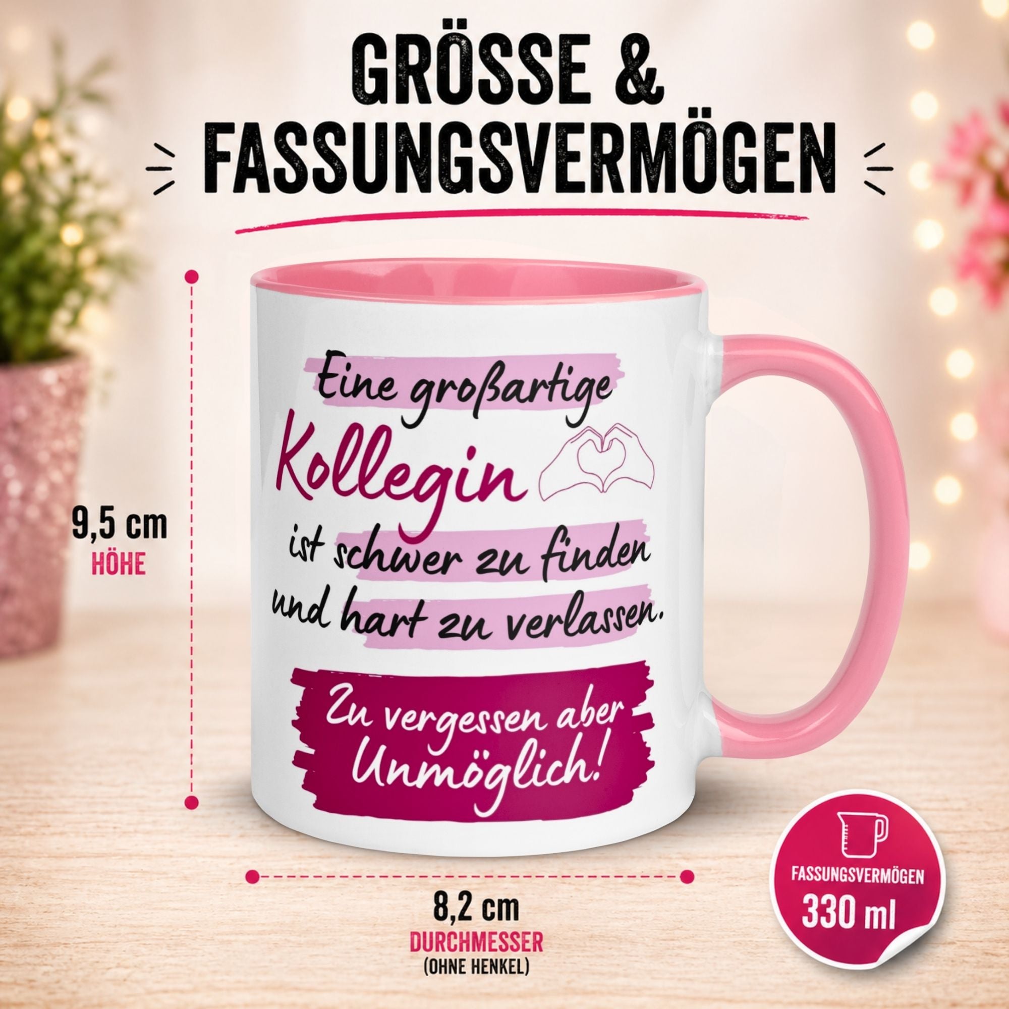 Tasse Kollegin – „Eine großartige Kollegin ist schwer zu finden“ – Abschiedsgeschenk
