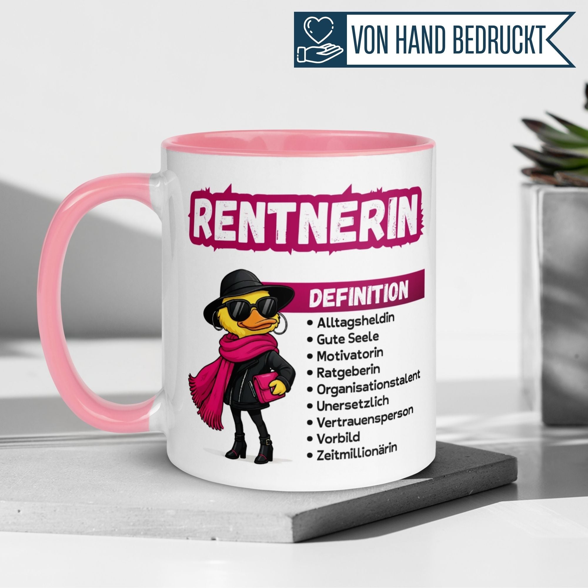 Tasse Rentnerin – „Definition einer Rentnerin“ – Geschenk Rente Frau