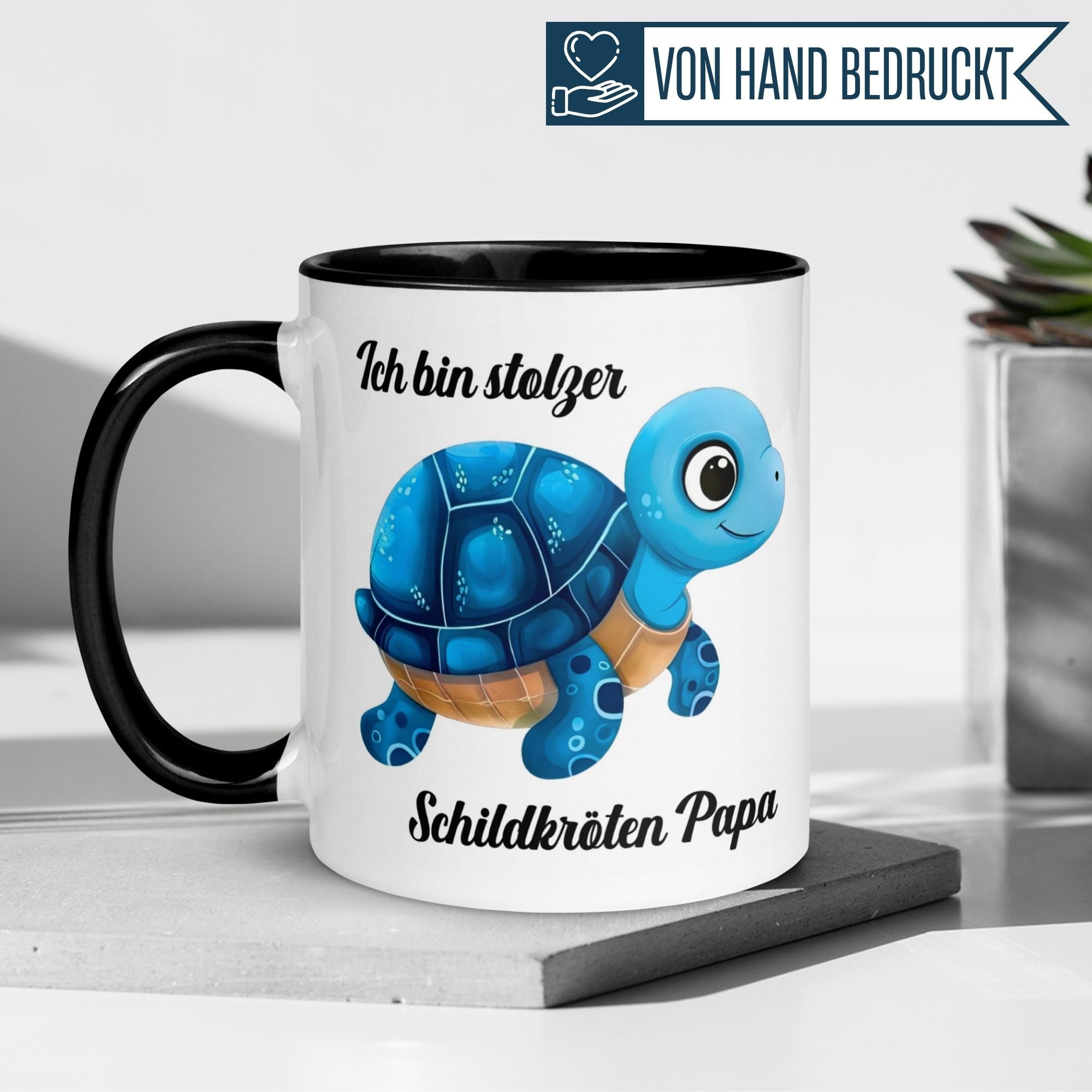 Tasse Schildkröte – „Ich bin stolzer Schildkröten Papa“ – lustiges Schildkröten Geschenk