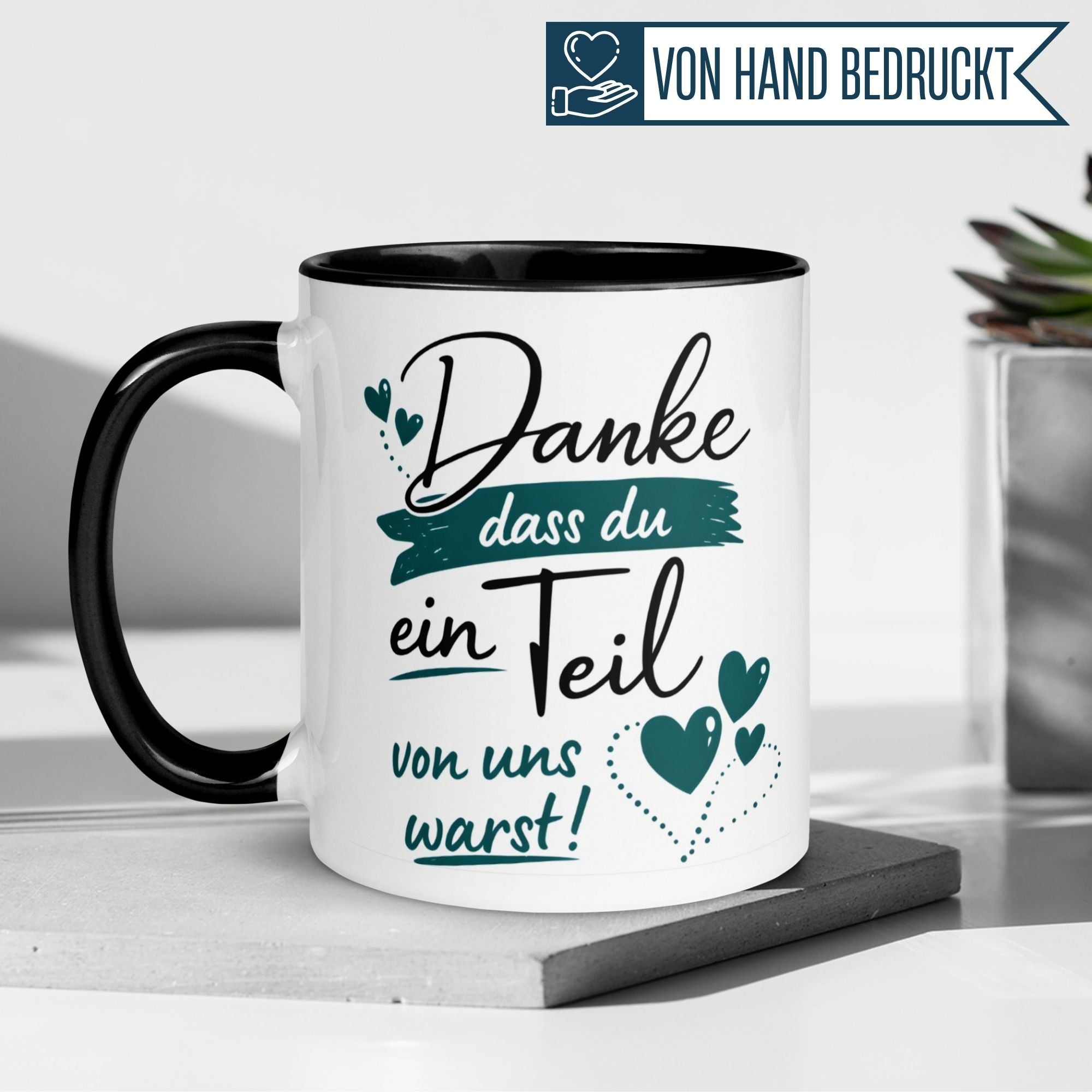 Abschied Tasse | Kollegin & Kollege | Danke dass du ein Teil von uns warst