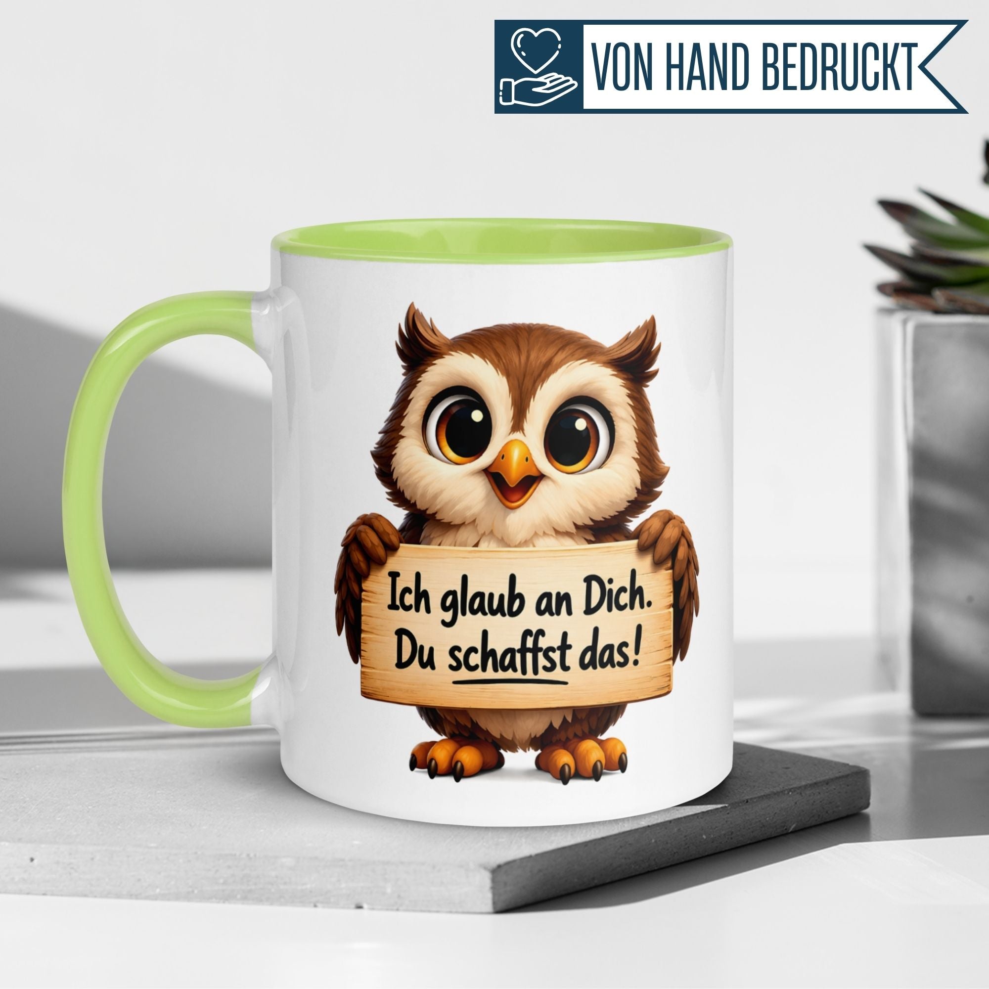 Tasse Motivation – „Ich glaub an Dich - Du schaffst das“ – Selbstbewusstsein Geschenk