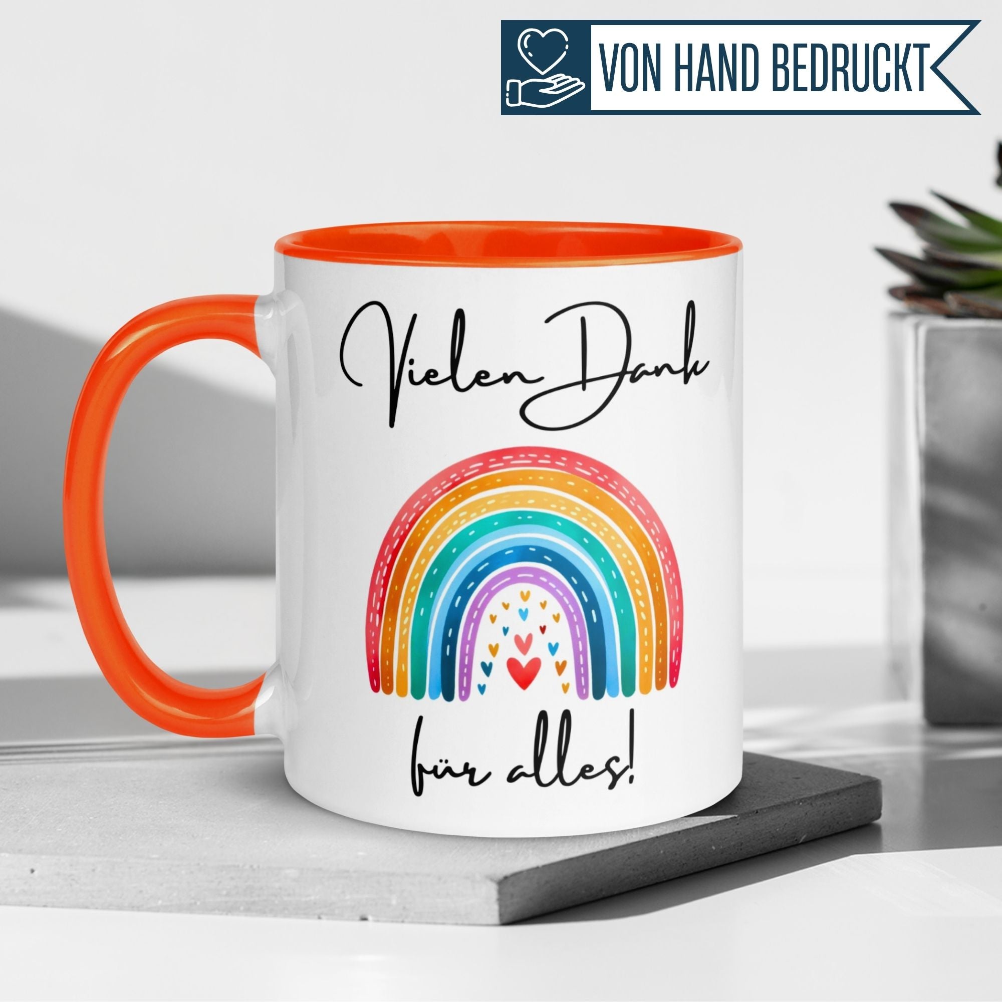 Momentals® Tasse Dankeschön | Herz & Spruch | Vielen Dank für alles
