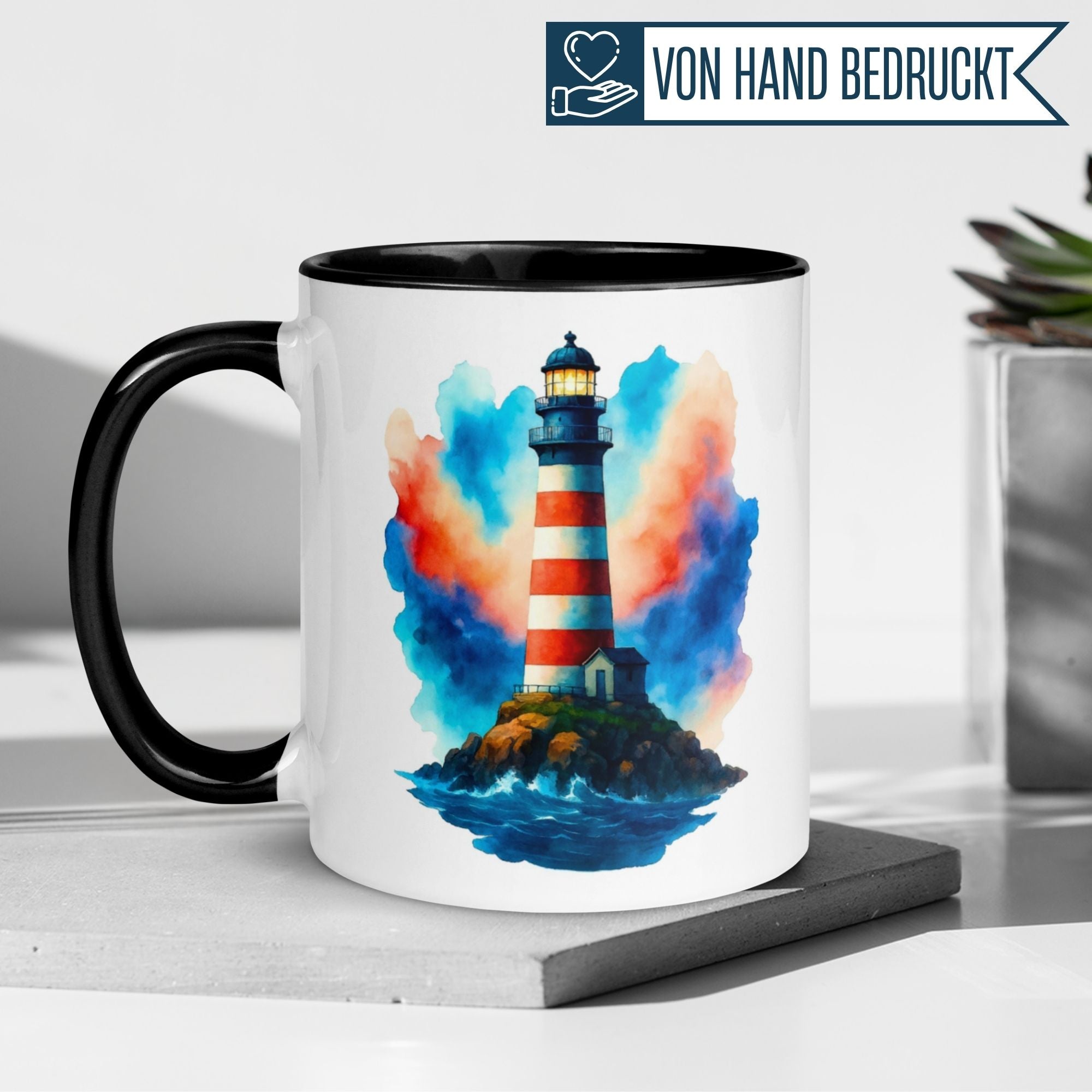 Momentals® Tasse Liebe | Leuchtturm & Herz | Du bringst mich immer wieder nach Hause