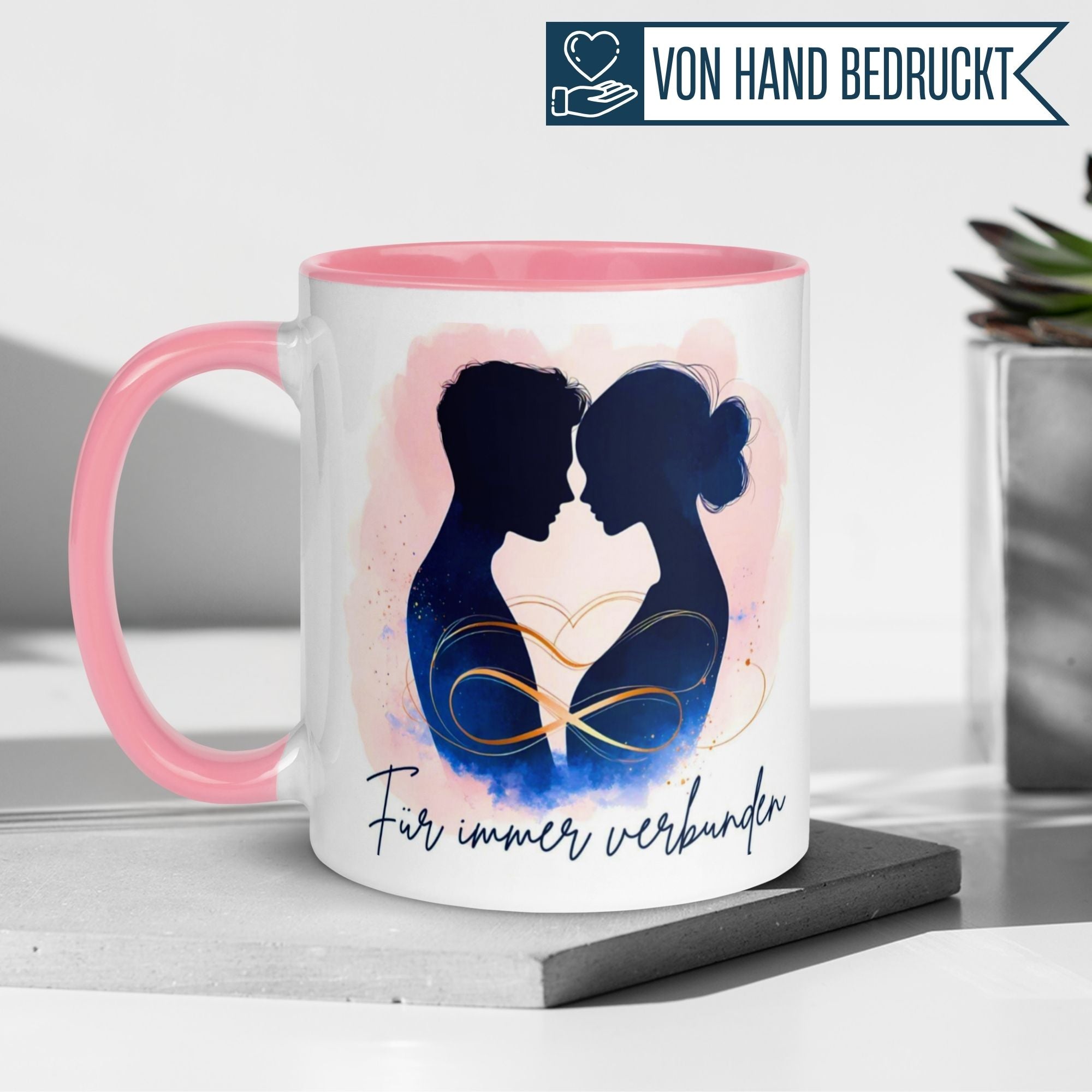 Momentals® Tasse Liebe | Paar & Silhouette | Für immer verbunden