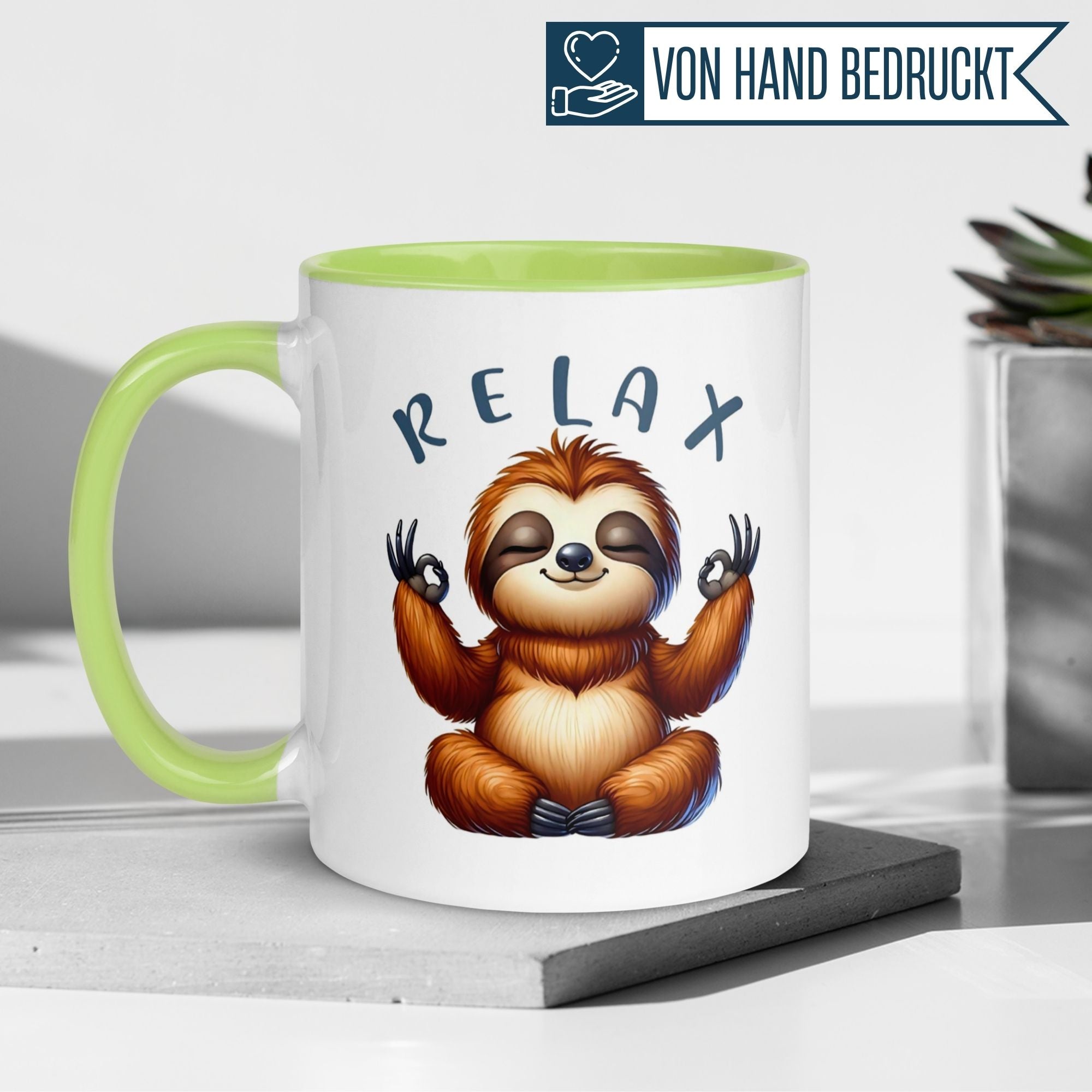 Momentals® Tasse | Faultier & Motiv | Entspanntes Relax