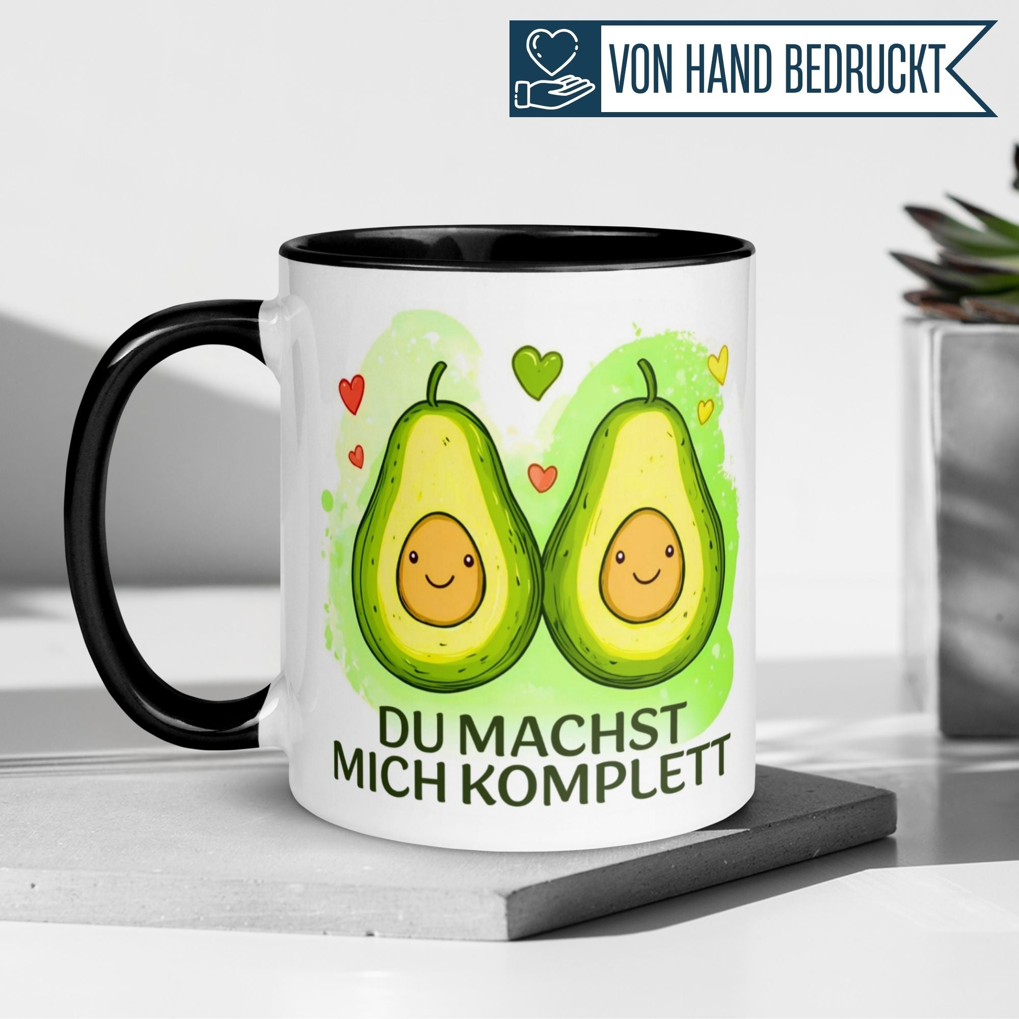 Momentals® Tasse Liebe | Avocado & Herz | Du machst mich komplett