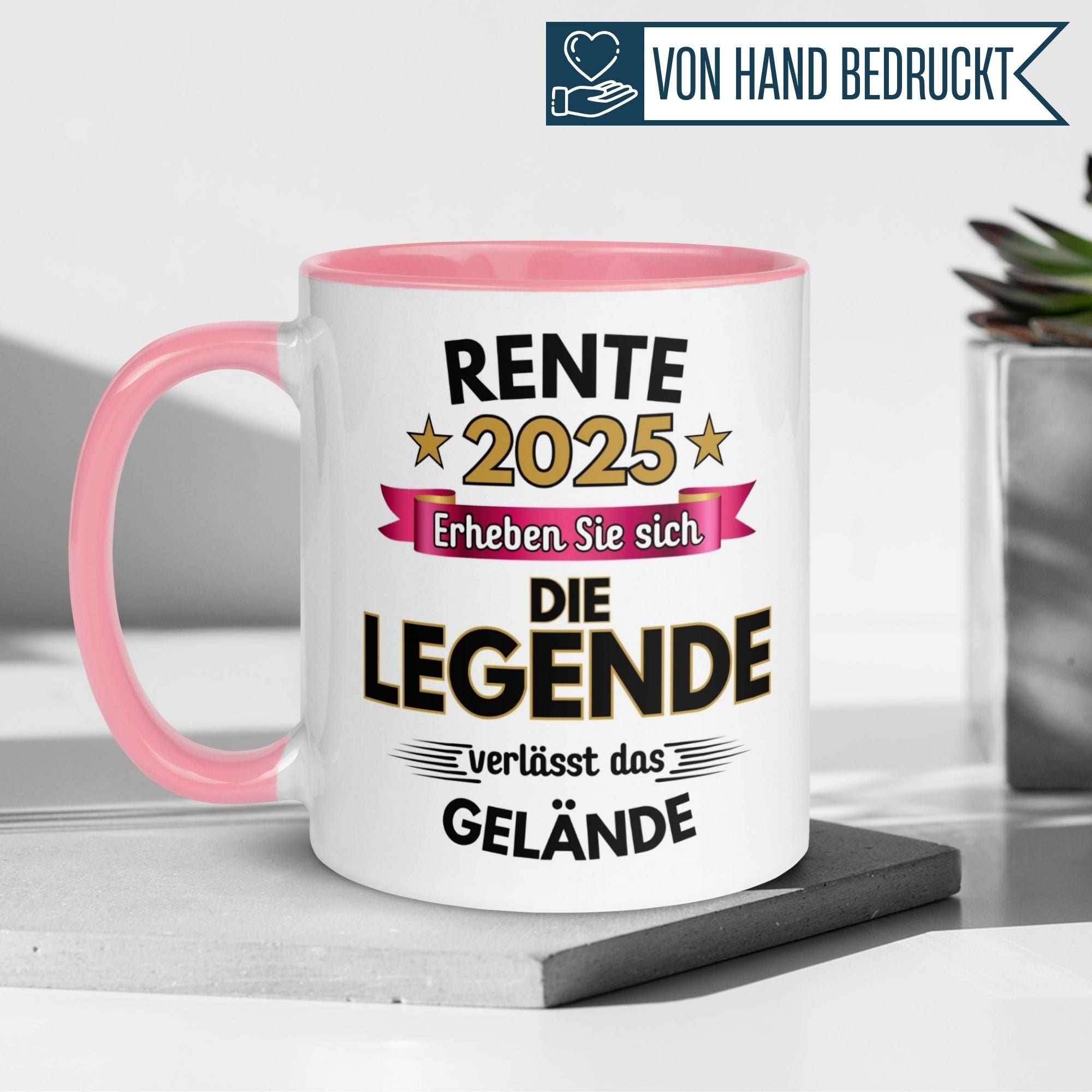 Tasse Rente | Pension & Renteneintritt | Rente 2025 - Die Legende verlässt das Gelände