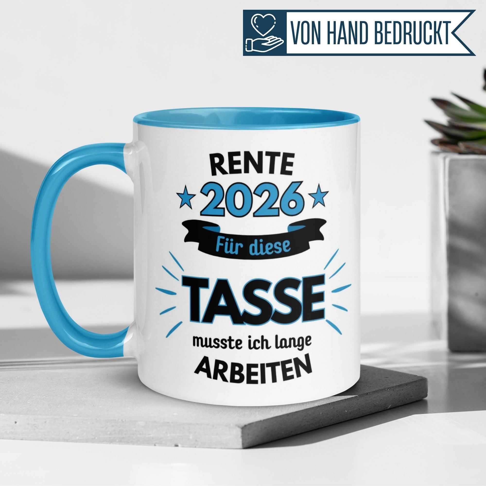Tasse Rente – „Für diese Tasse musste ich lange arbeiten“ – Renteneintritt Geschenk Mann