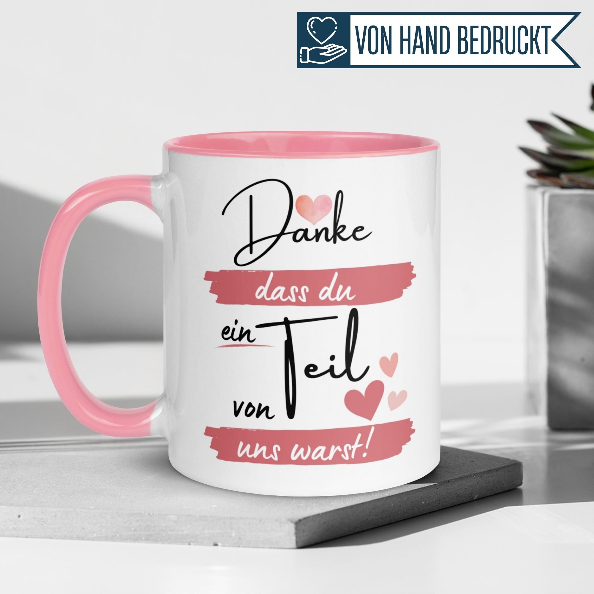 Momentals Tasse mit Herz-Motiv und Dankespruch für die beste Kollegin, Abschiedsgeschenk.