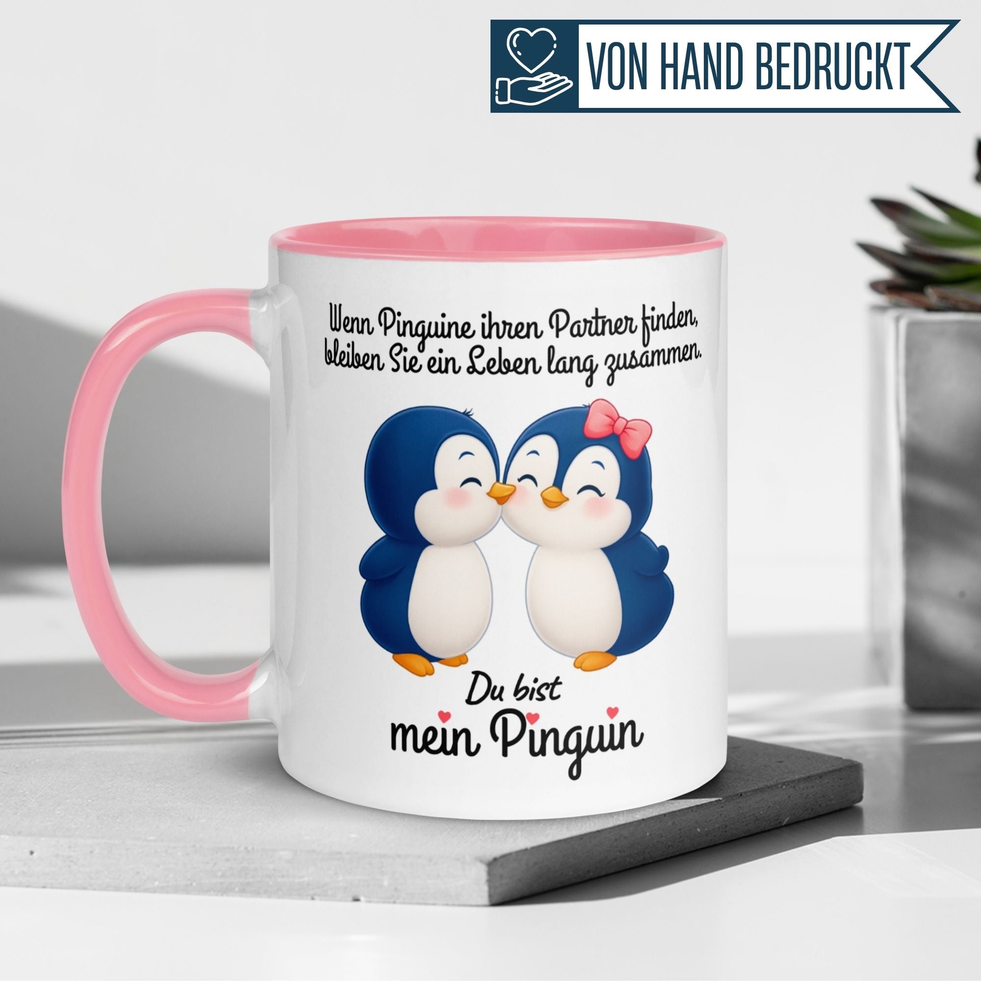 Tasse Pinguin | Pinguine bleiben ein Leben lang zusammen