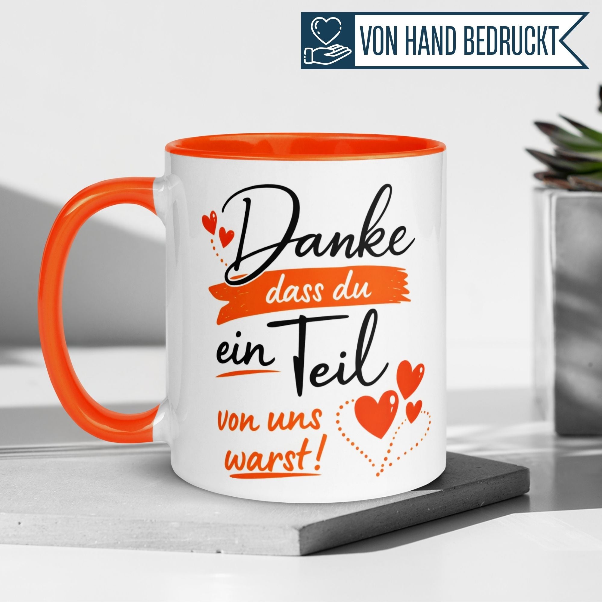 Abschied Tasse | Kollegin & Kollege | Danke dass du ein Teil von uns warst