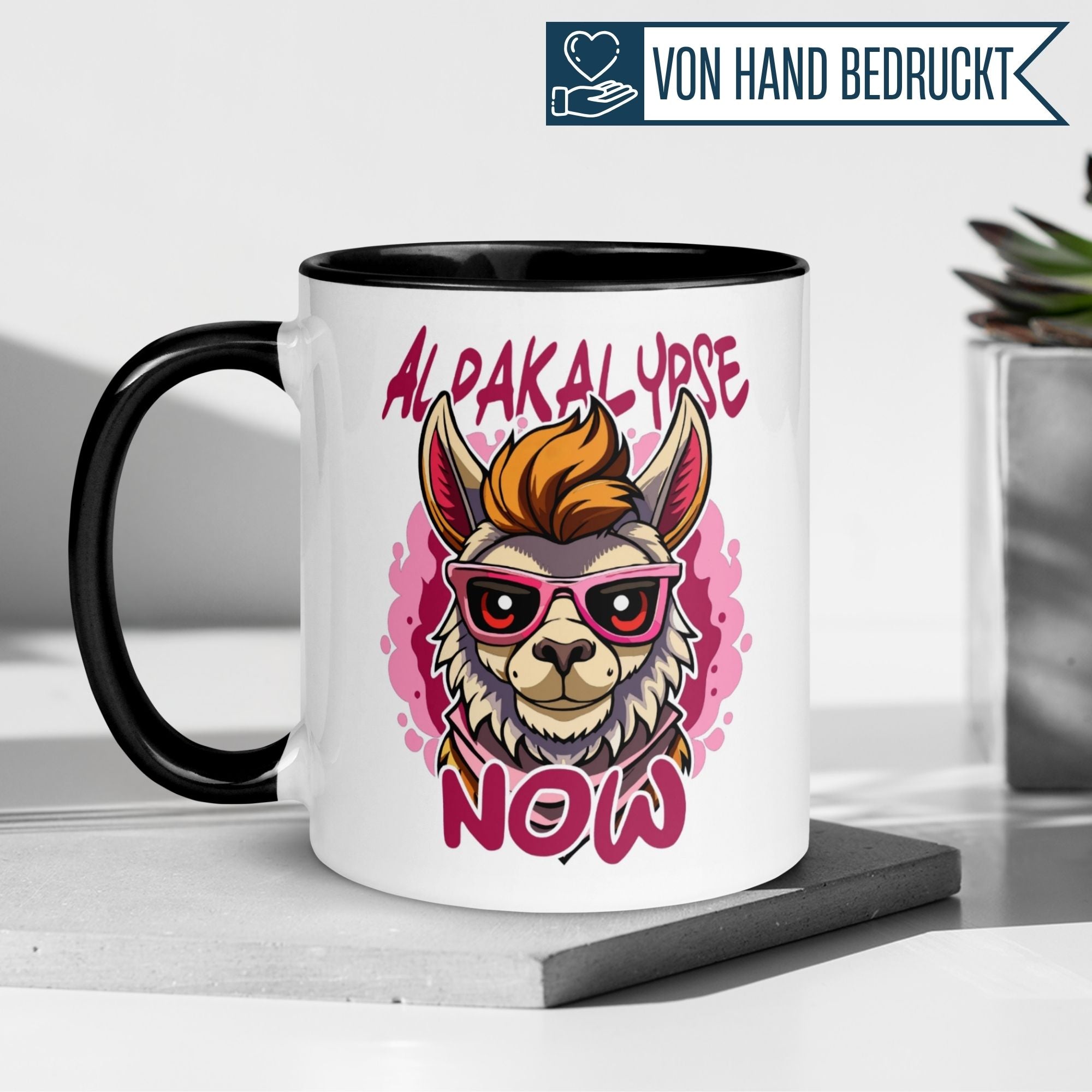 Tasse Alpaka – „Alpakalypse Now“ – lustiger Geschenk Becher