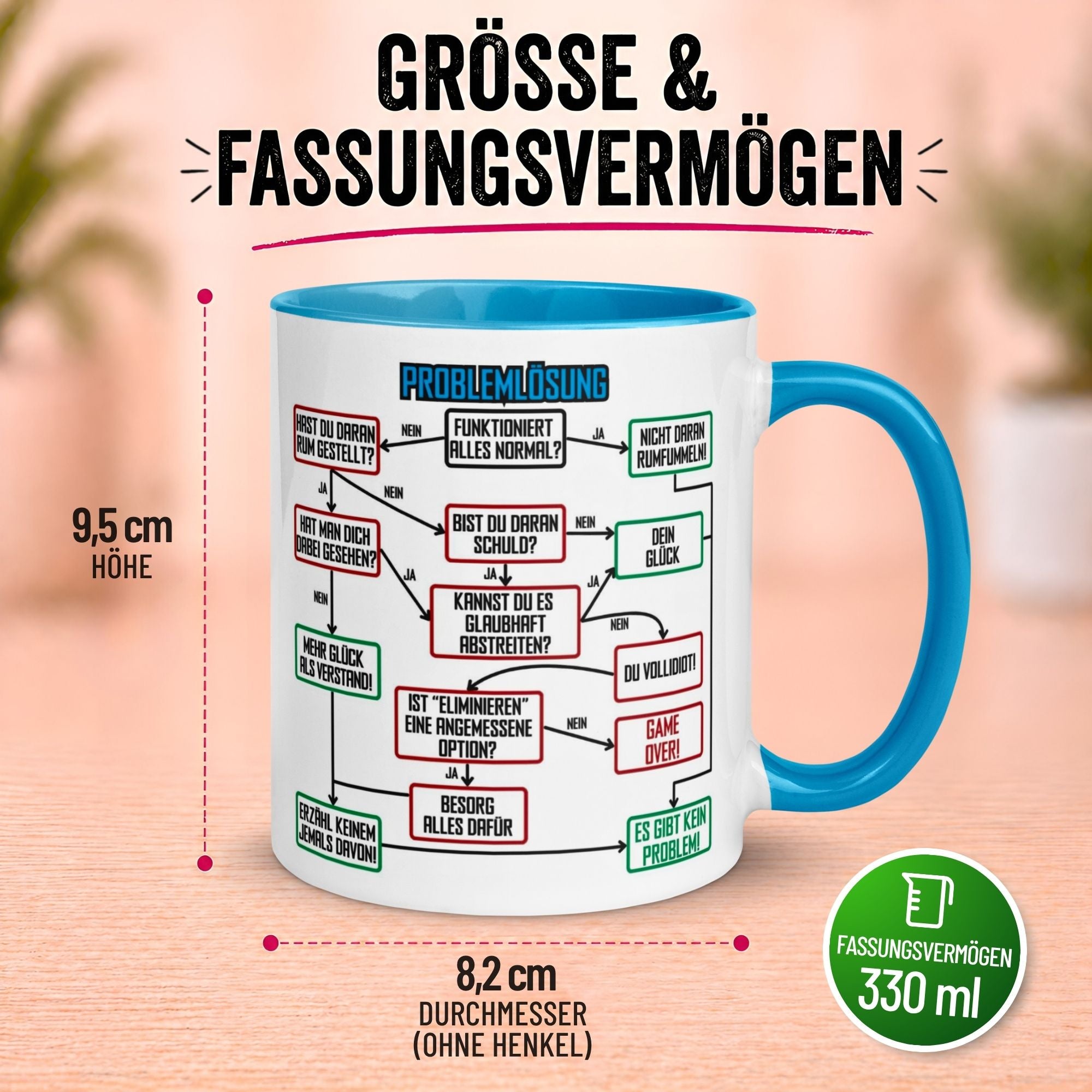 Tasse Kollege – „Problemlösung im Büro“ – Geschenk Bester Arbeitskollege