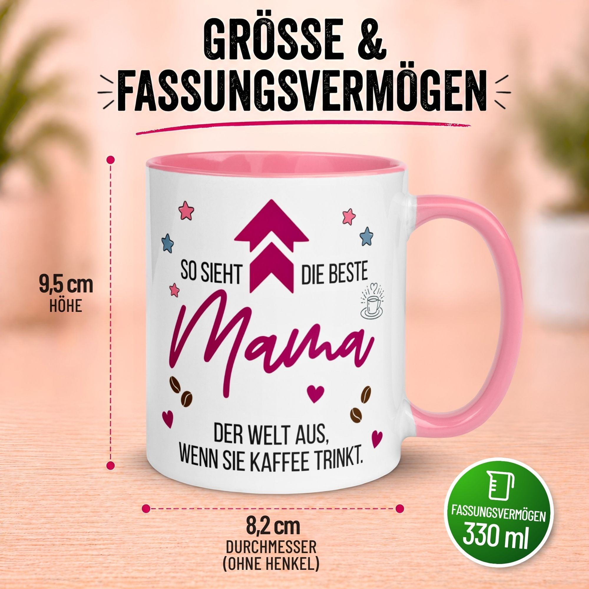 Tasse Mama – „So sieht die beste Mama der Welt aus“ – Geschenk Becher Muttertag