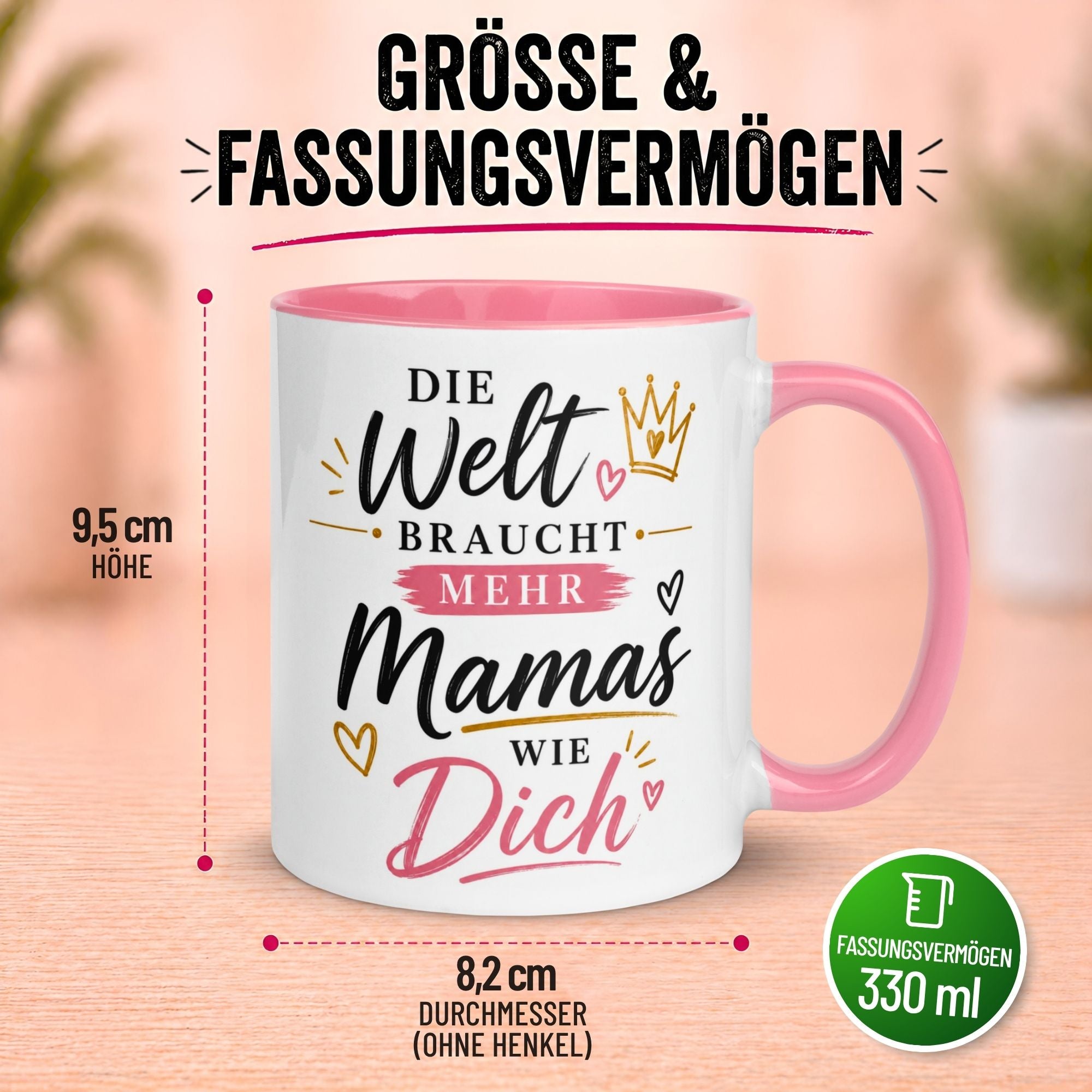 Tasse Mama – „Die Welt braucht mehr Mamas wie dich“ – Muttertag Geschenk