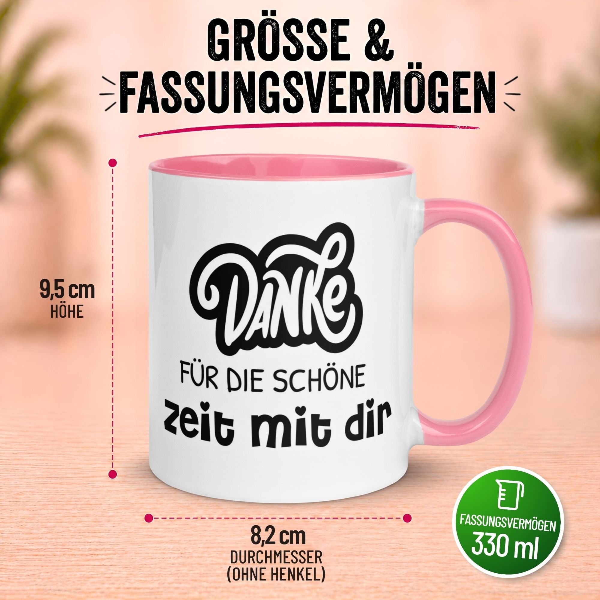 Tasse Abschied – „Danke für die Zeit mit dir“ – Abschiedsgeschenk Kollegin