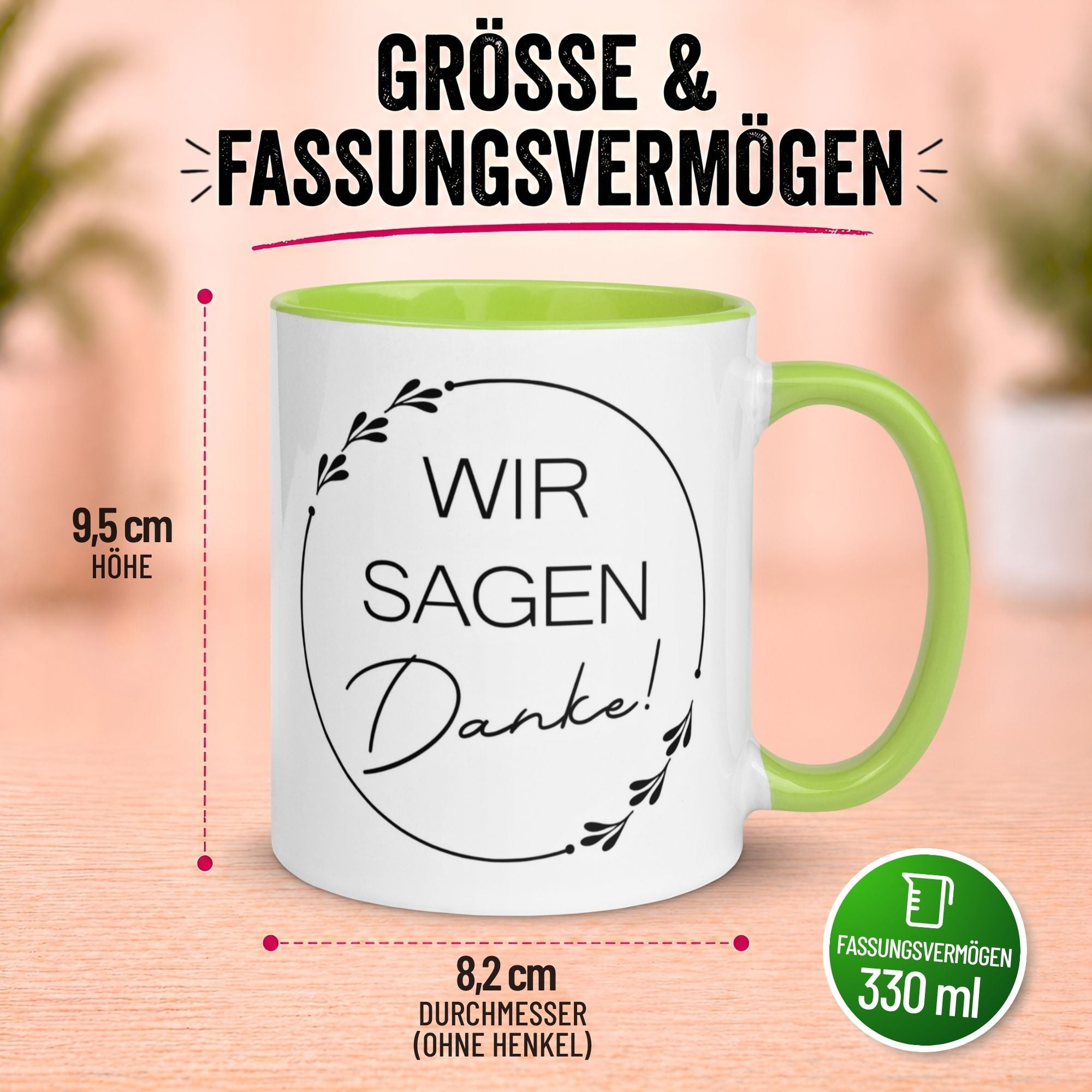 Tasse Danke – „Wir sagen Danke“ – Dankeschön Geschenk Team/Kollegen/Kollegin