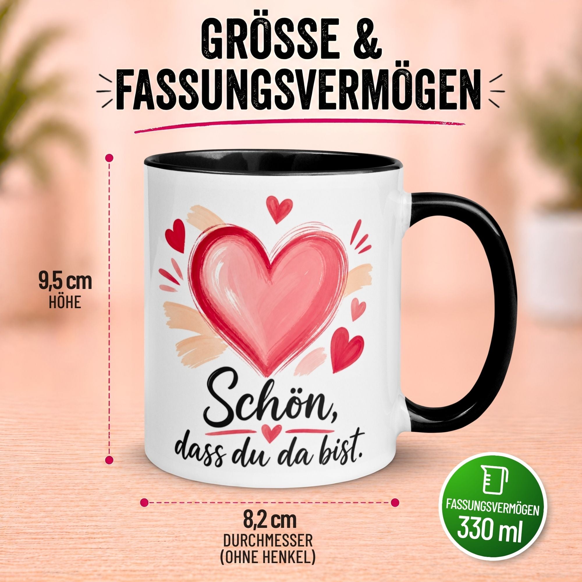 Tasse Danke – „Mit viel liebe - Schön dass du da bist“ – Dankeschön Geschenke