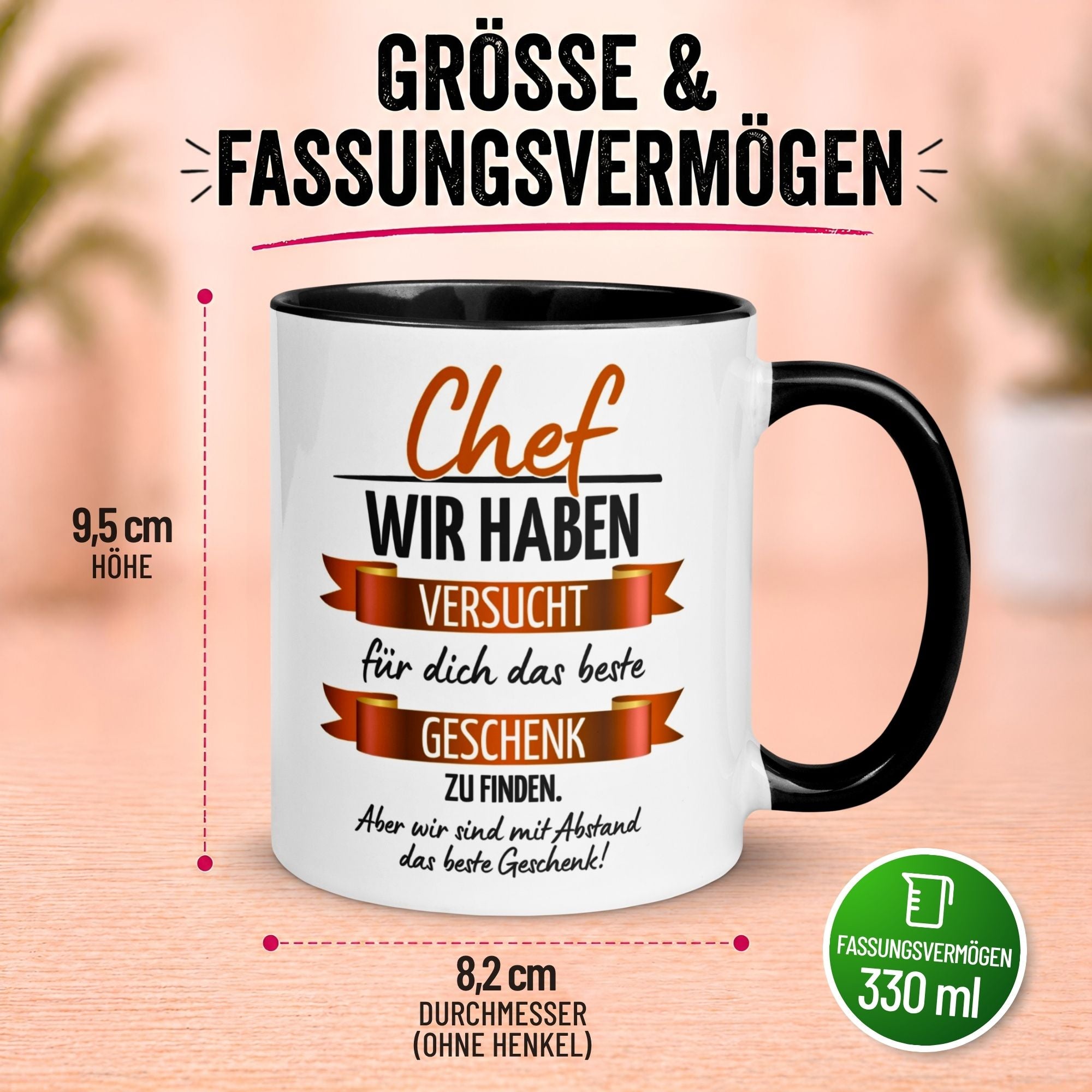 Tasse Chef – „Wir haben wirklich versucht“ – Geschenk Bester Chef