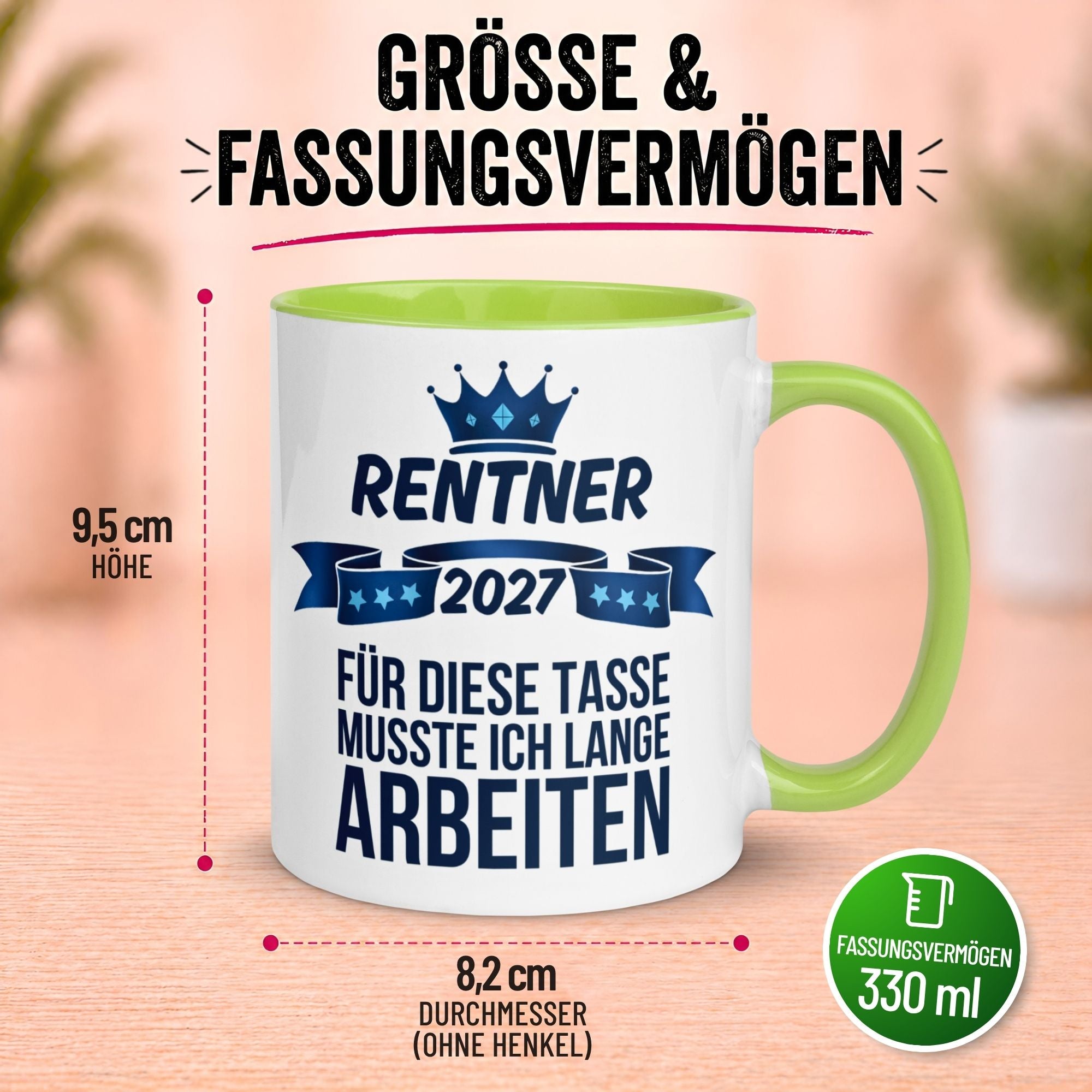 Tasse Rentner 2027 – „Für diese Tasse musste ich lange arbeiten“ – Rentenbeginn Mann