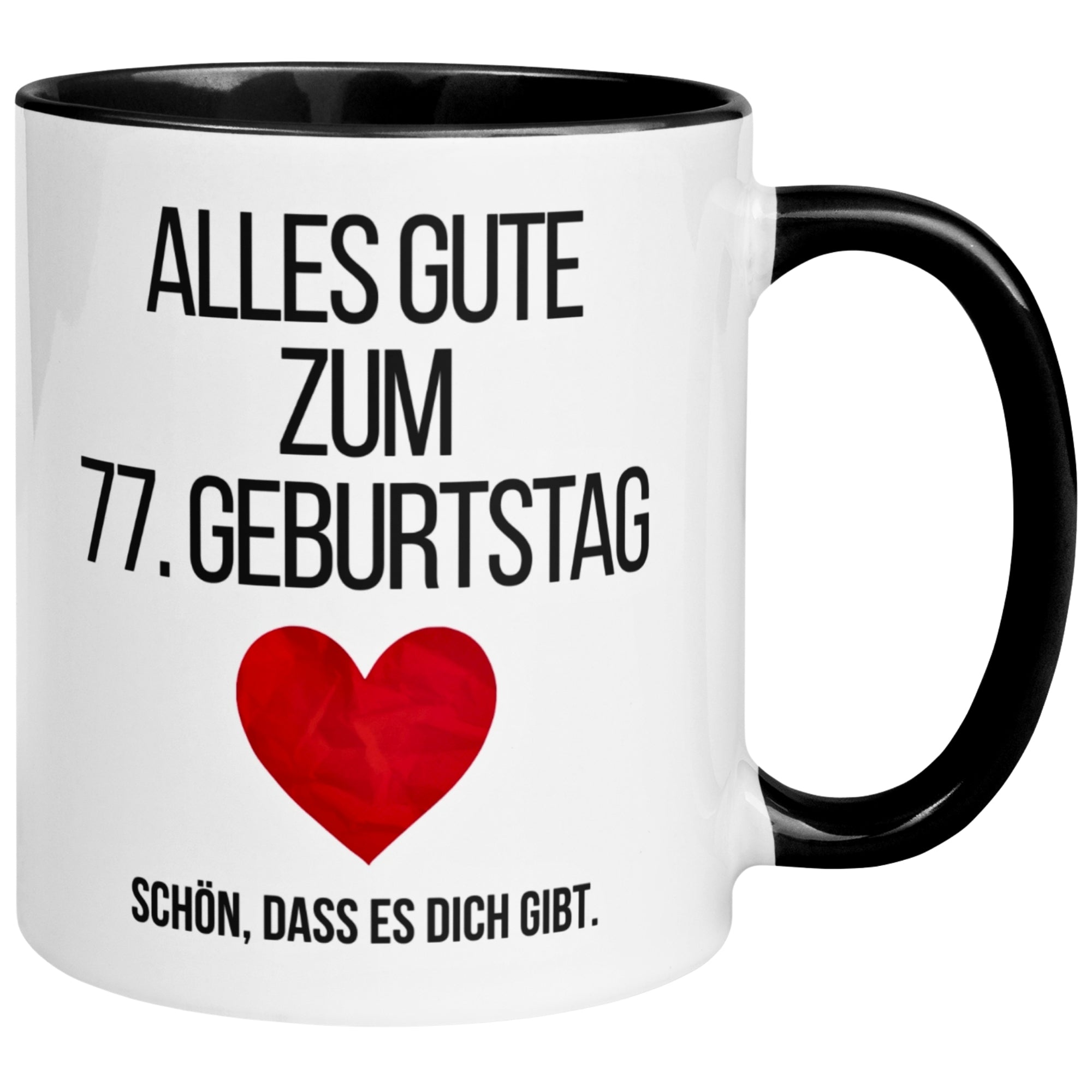 Tasse 77. Geburtstag Mann Frau – „Alles Gute zum Geburtstag“ – Geschenk zum Geburtstag Männer Frauen