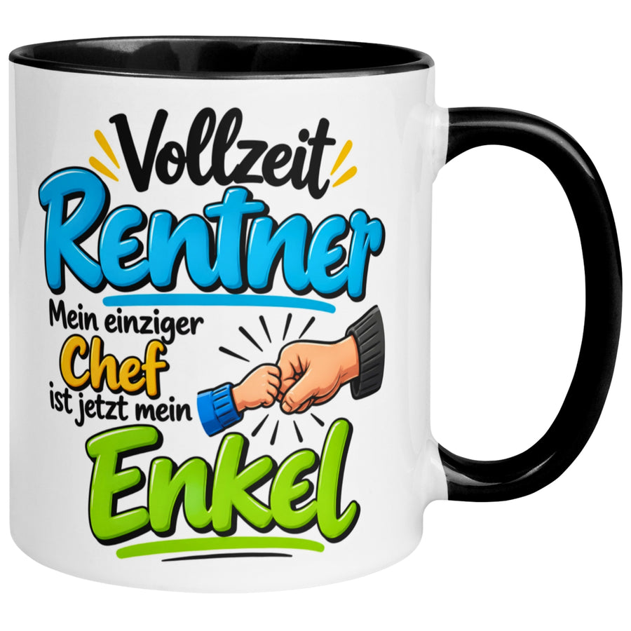 Tasse Rentner – „Mein einziger Chef ist mein Enkel“ – Geschenk Rentenbeginn Mann