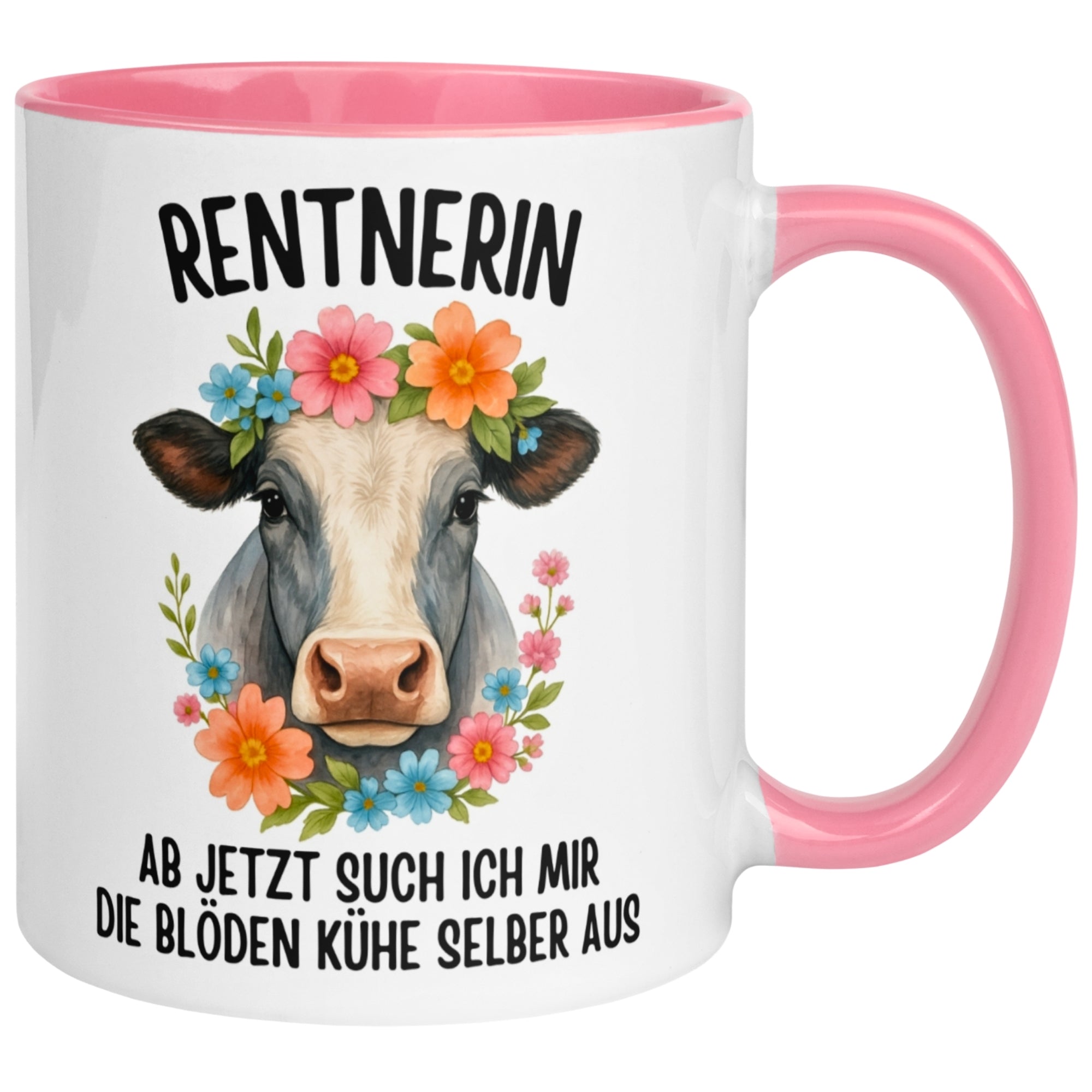 Tasse Rentnerin – „Ab jetzt such ich mir die blöden Kühe selber aus“ – Geschenk Rente Frau