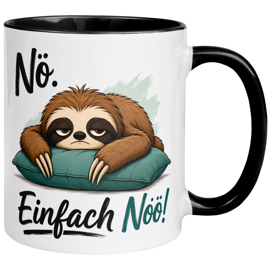 Tasse Faultier – „Nöö - Einfach Nö“ – lustiger Geschenk Becher für Kollegen
