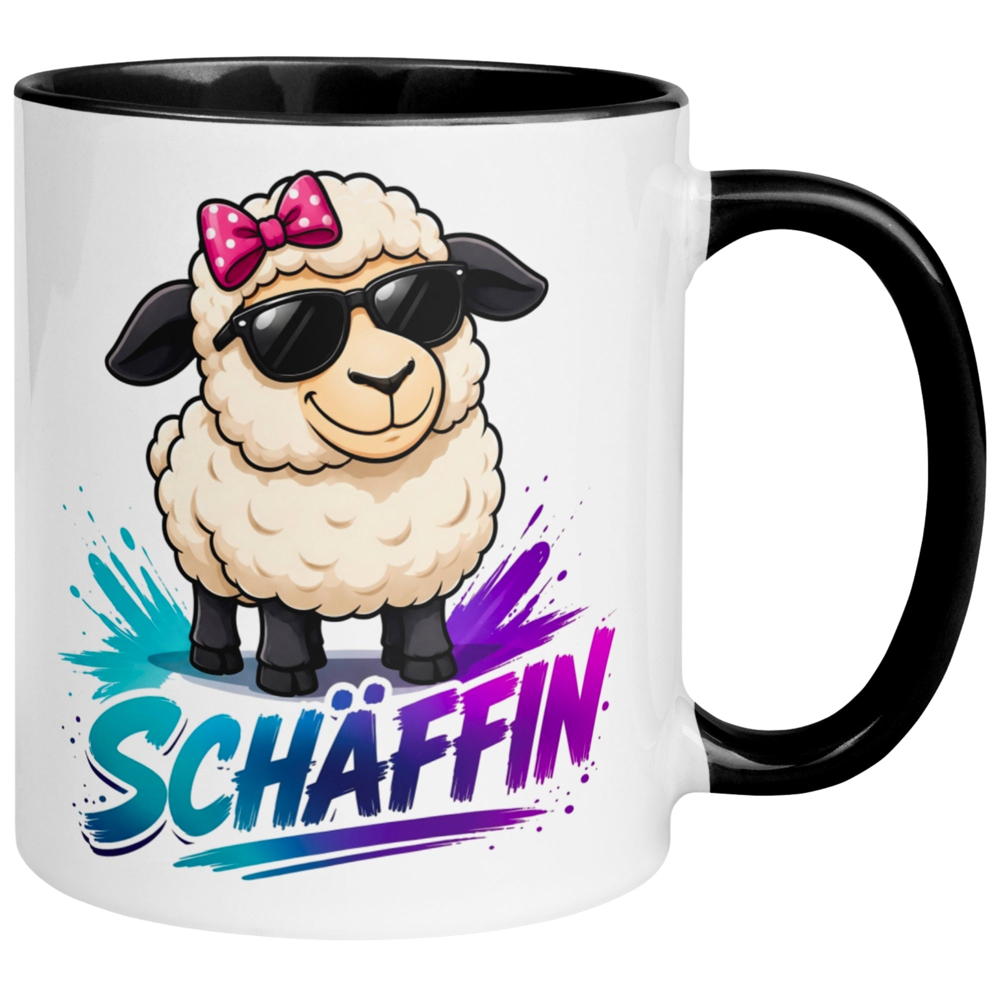 Tasse Chefin – „Coole Schäffin mit Sonnenbrille“ – Geschenk Becher Chefin