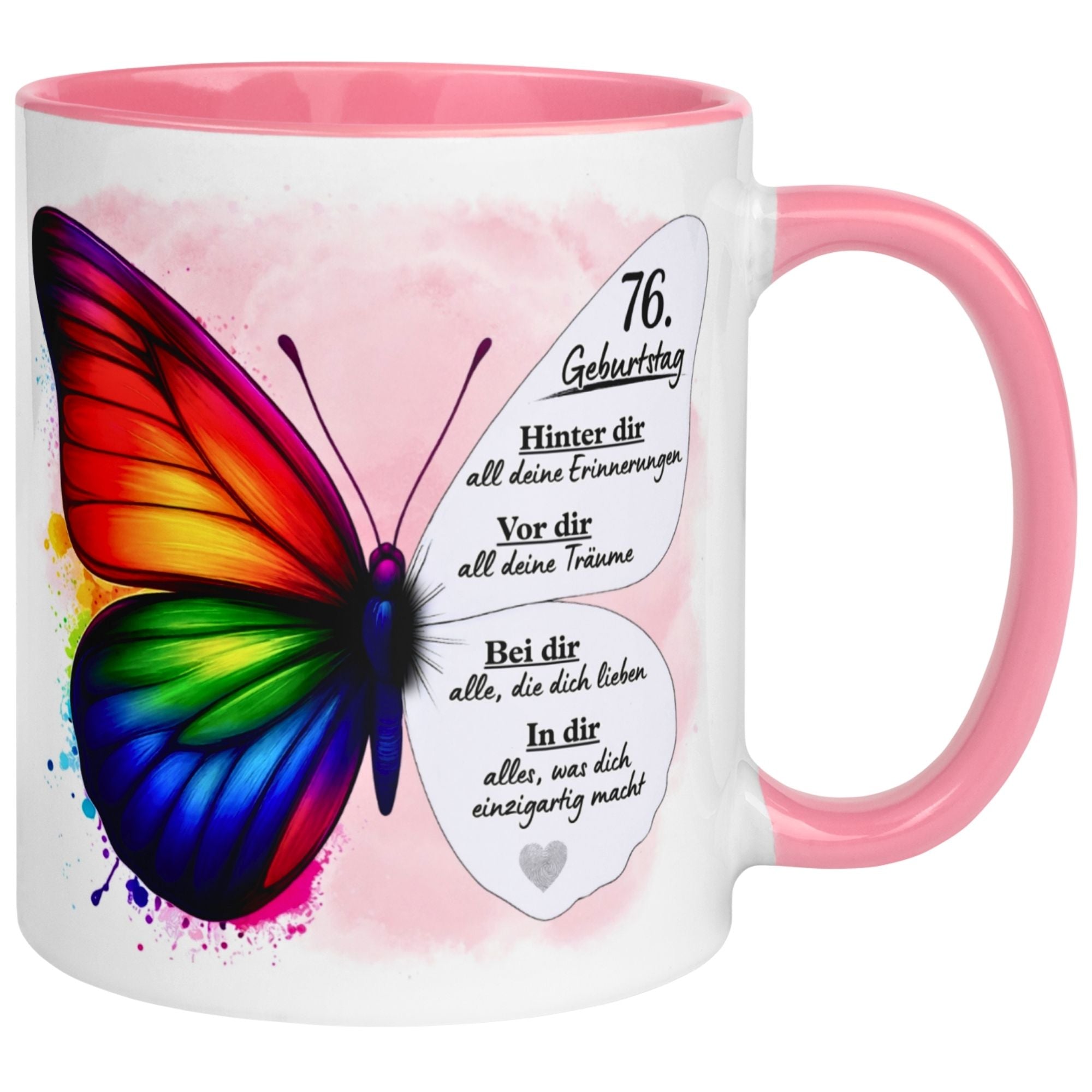 Tasse 76. Geburtstag Frau – „Weil du einzigartig bist“ – Geschenk zum Geburtstag Frauen