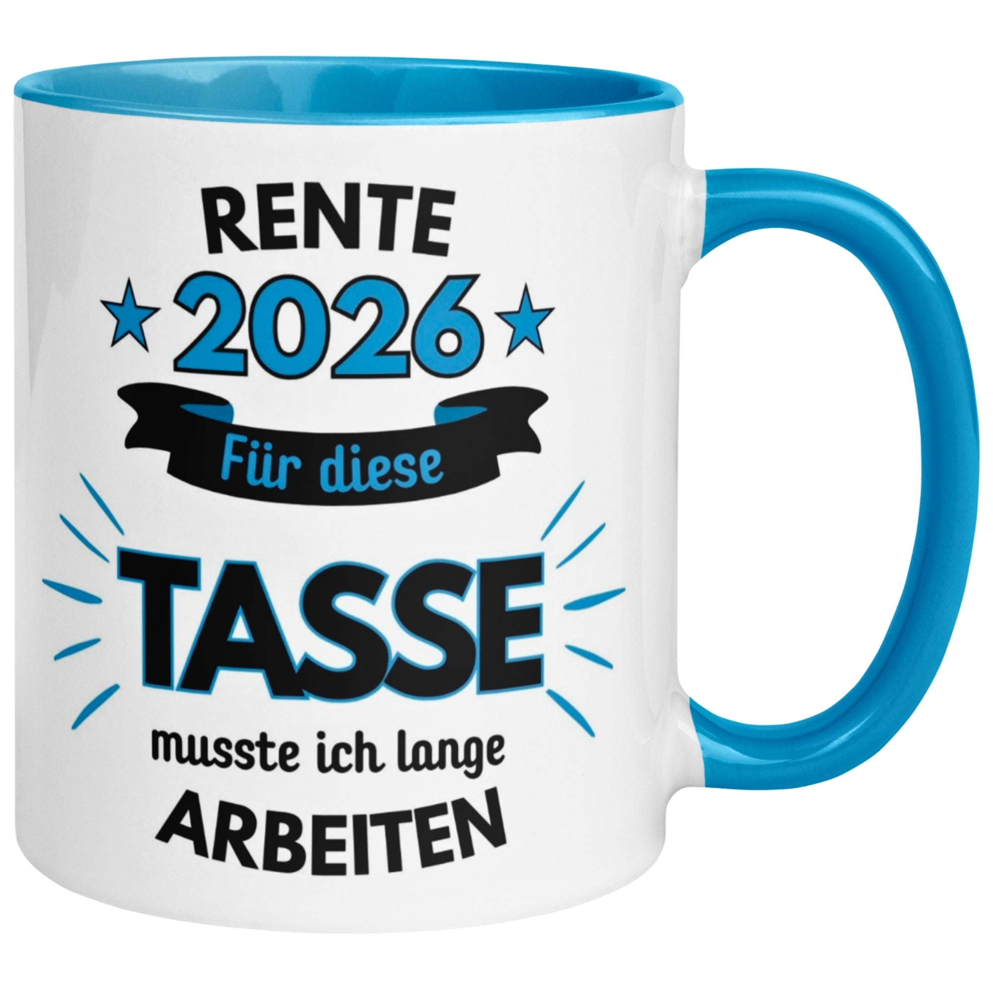 Tasse Rente – „Für diese Tasse musste ich lange arbeiten“ – Renteneintritt Geschenk Mann