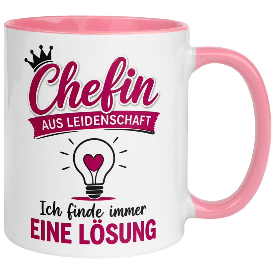 Tasse Chefin – „Ich finde immer eine Lösung“ – Teamleiterin Geschenk Becher