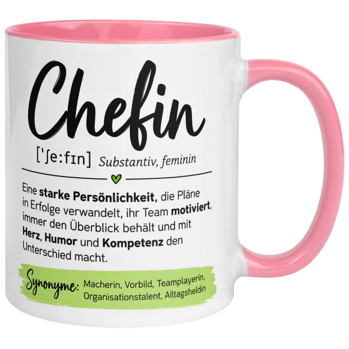 Tasse Chefin – „Lexikoneintrag & Definition“ – Geschenk Becher Chefin