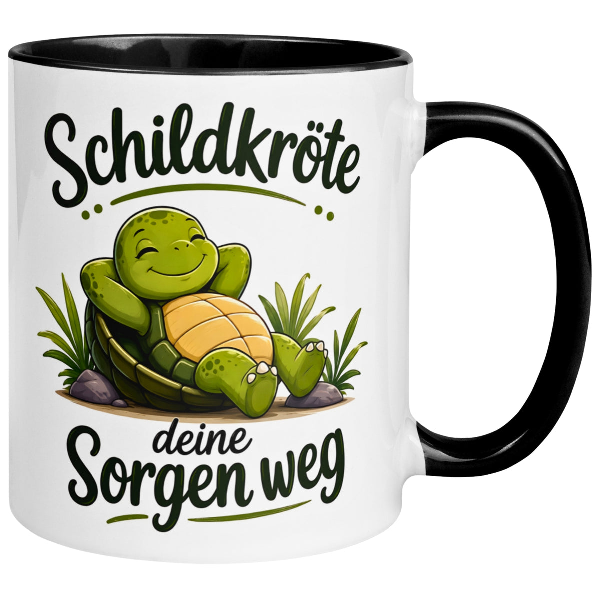 Tasse Schildkröte – „Schildkröte deine Sorgen weg“ – lustiges Schildkröten Geschenk