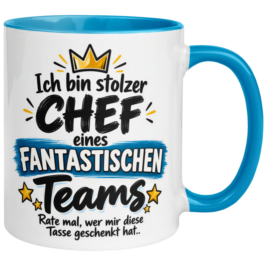 Tasse Chef – „Stolzer Chef eines fantastischen Teams“ – Geschenk Bester Chef